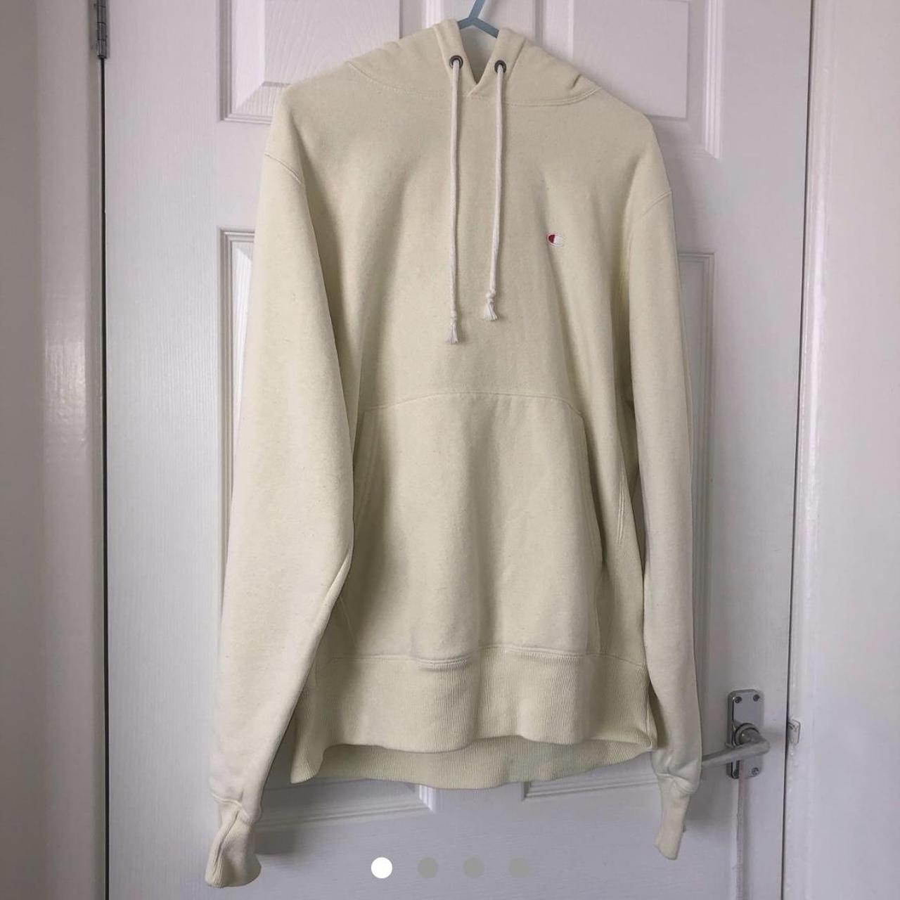 Champion Women's Cream Hoodie Depop