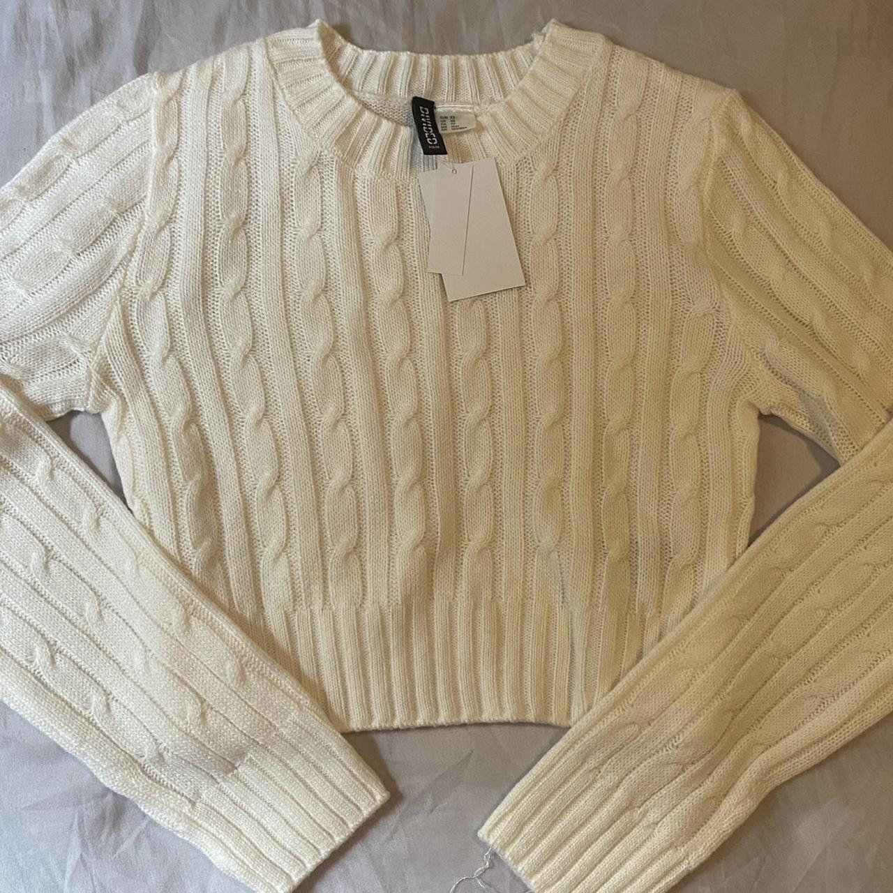 rory gilmore white sweater small, new with tags... - Depop