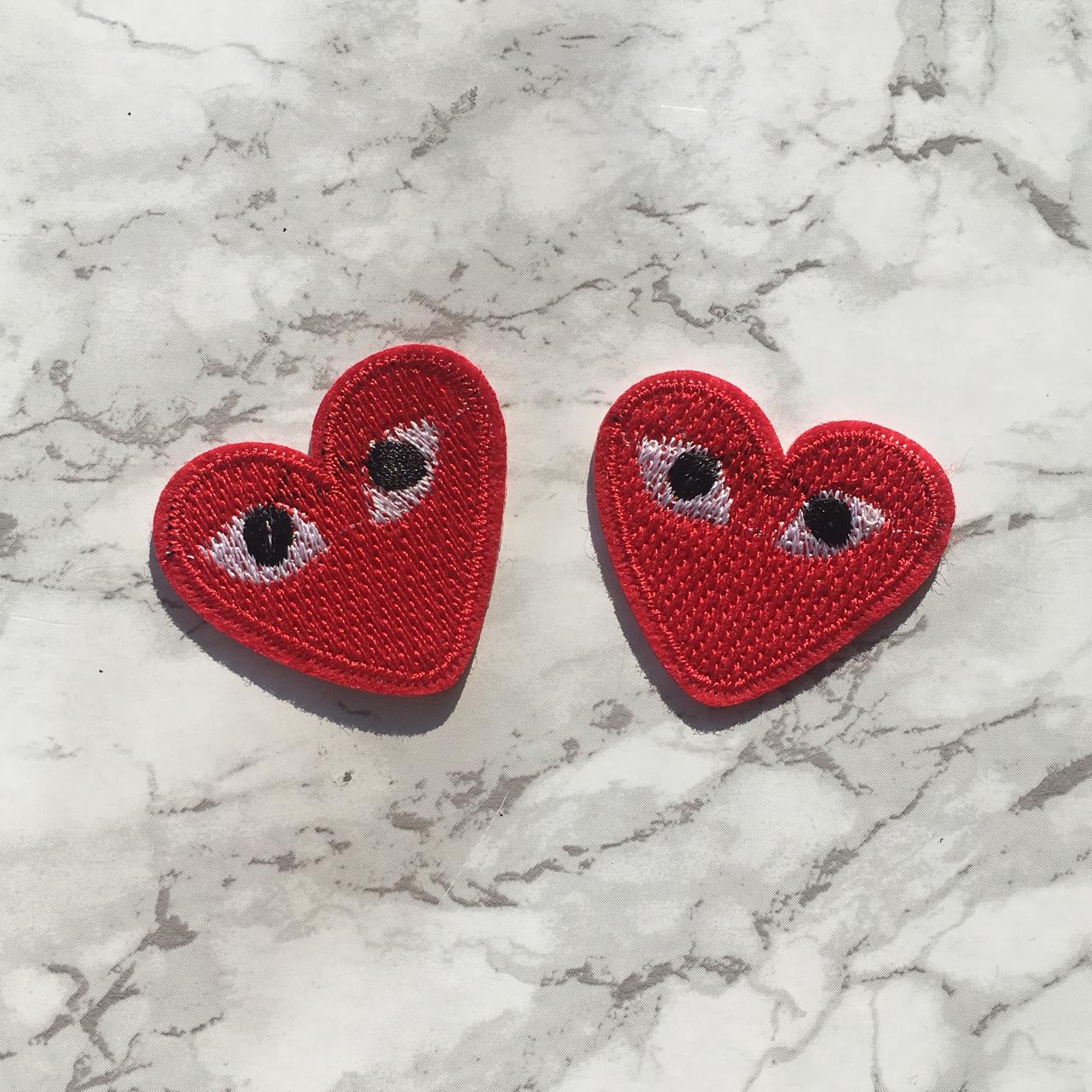 PLAY COMME des GARCONS Red Heart Eyes Applique Iron On Sew On
