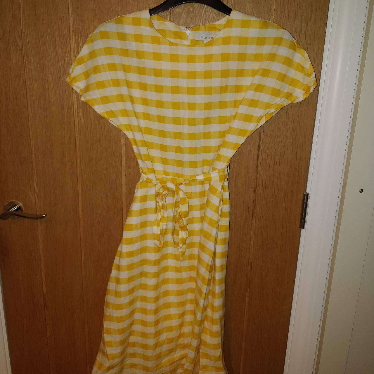 Principles yellow 2025 gingham dress