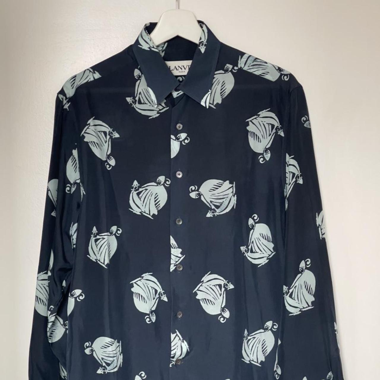 LANVIN LOGO PRINTED SHIRT men’s 39/15.5/small RRP... - Depop