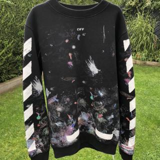 Off white seeing things galaxy crewneck jumper size... - Depop