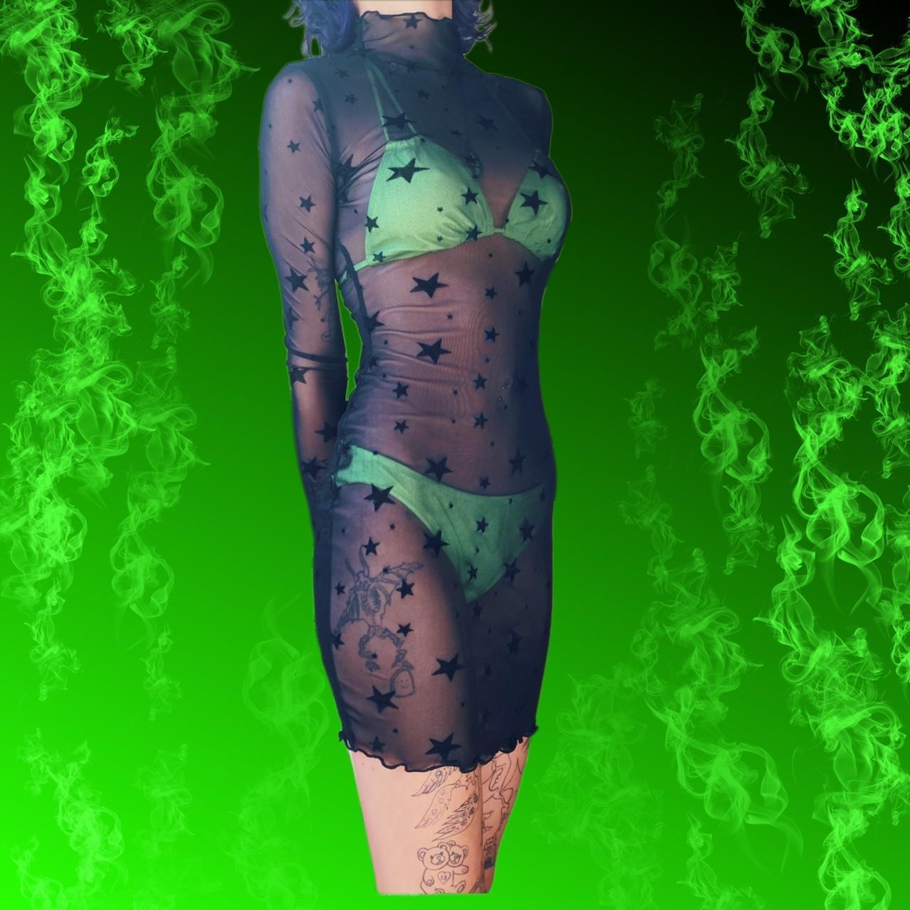 Star Mesh Bodycon Dress Completely See Through Depop star-mesh-bodycon-dress-completely-see-through-depop