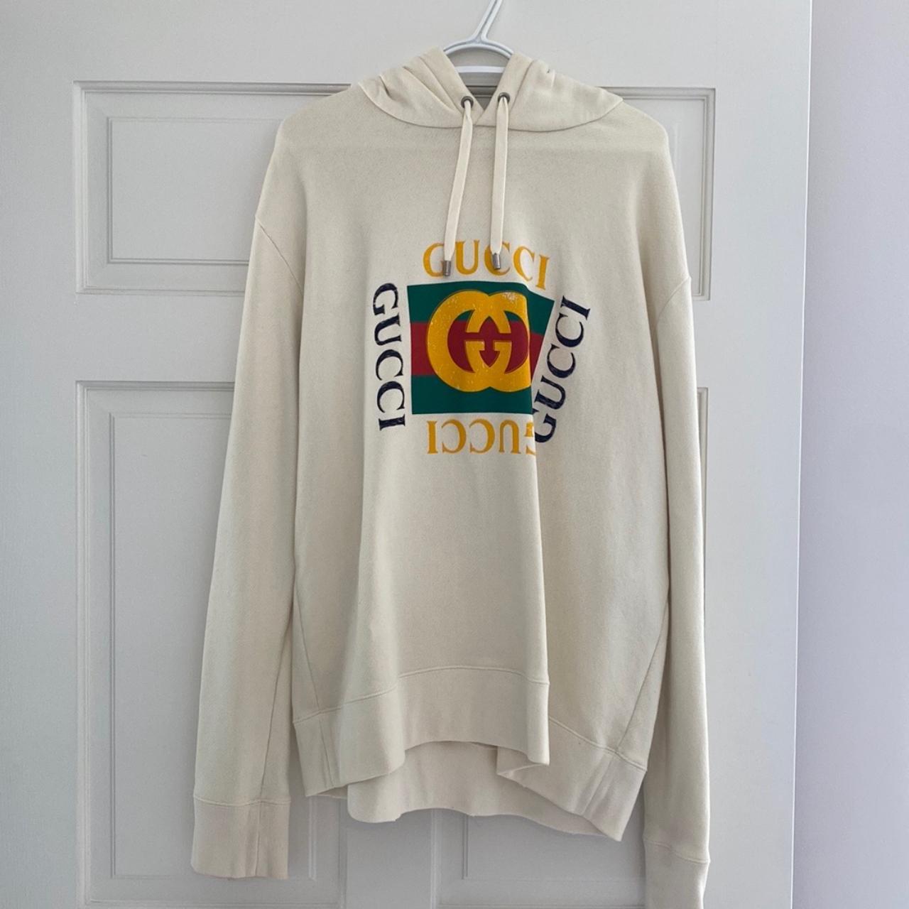 Gucci Hoodie - Unisex, been worn once. Size Large.... - Depop