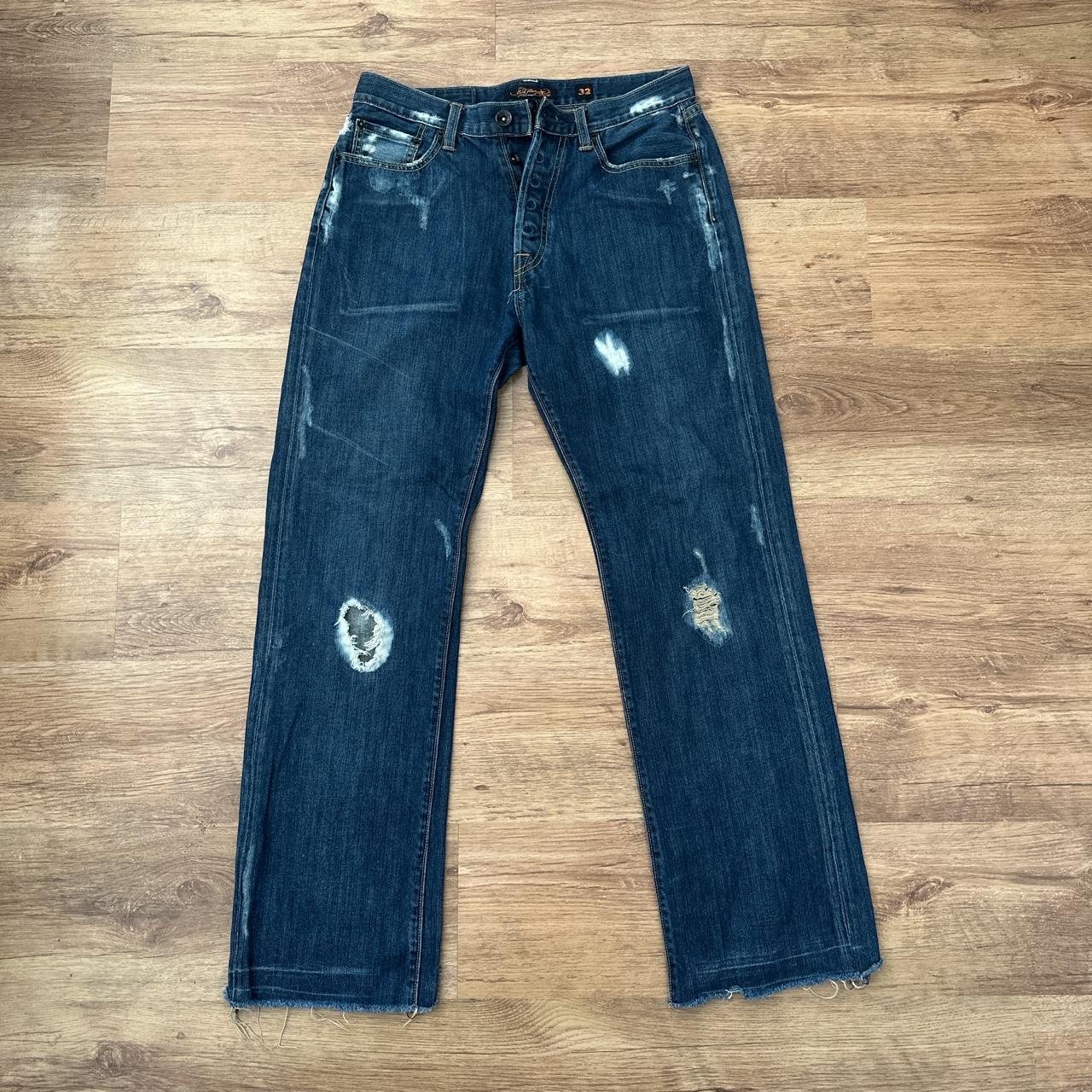 Most amazing Ed Hardy jeans with logo all the way... - Depop