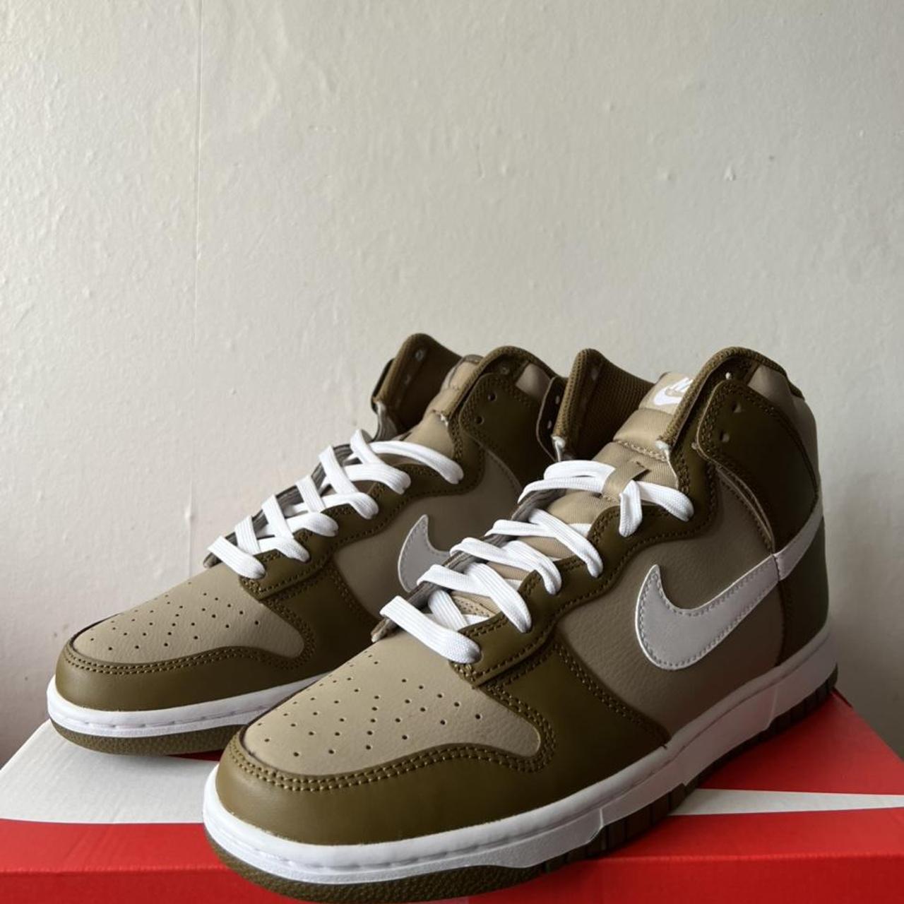 Mens Hazel Rush Khaki White High Dunks, size 8,... - Depop