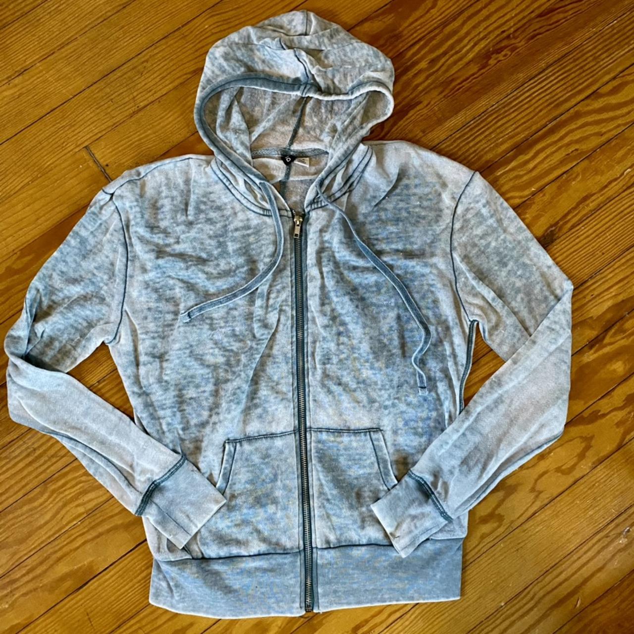 Super Soft Marbled Zip Up Hoodie. Silver hardware.... - Depop