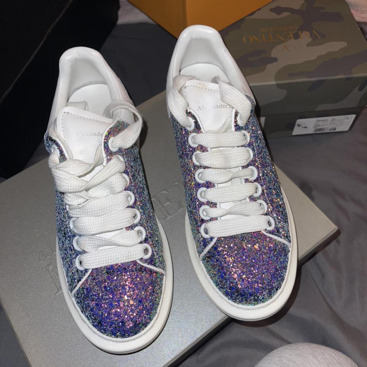 alexander mcqueen black sparkly trainers