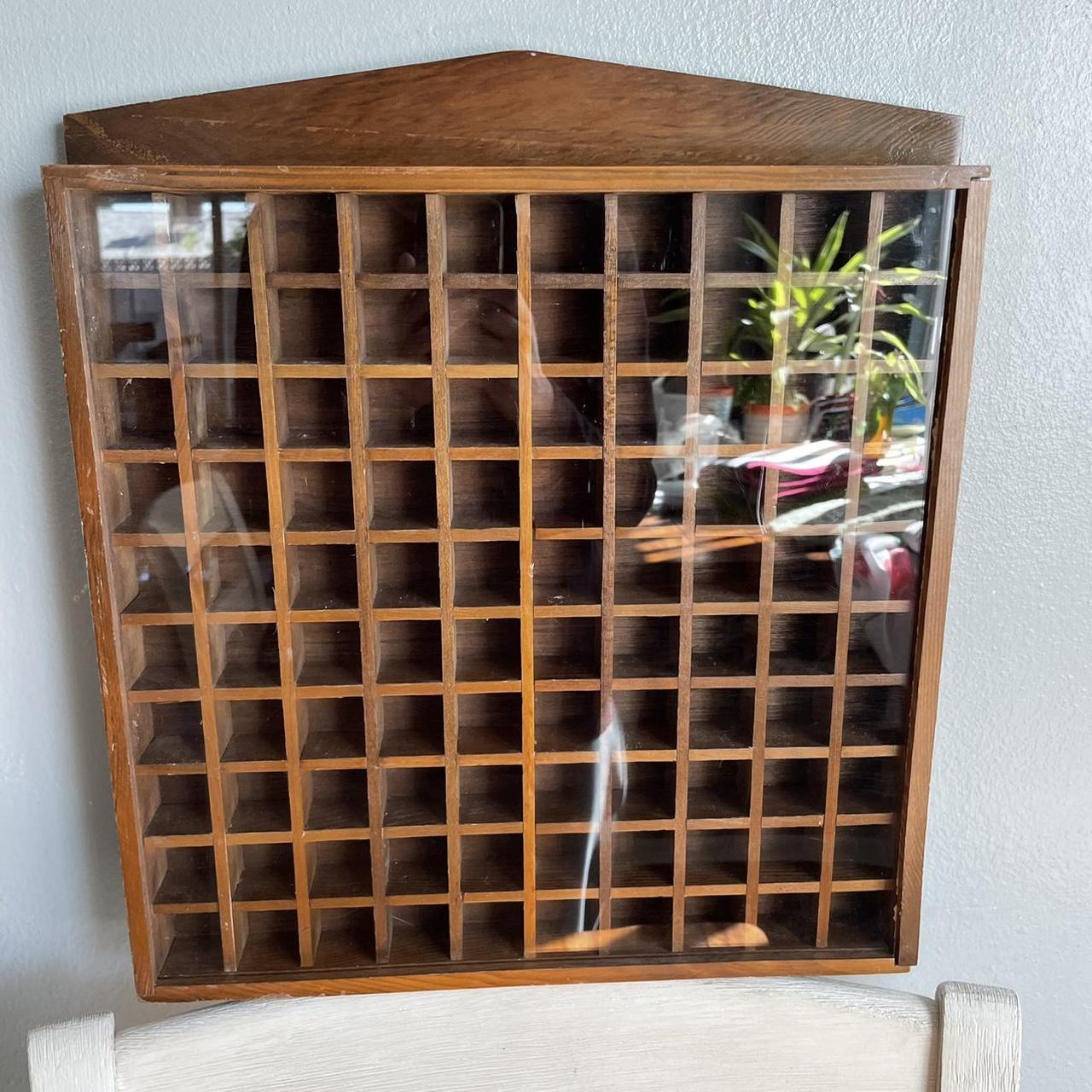 Vintage wooden Thimble curio box Wall hanging ,... Depop