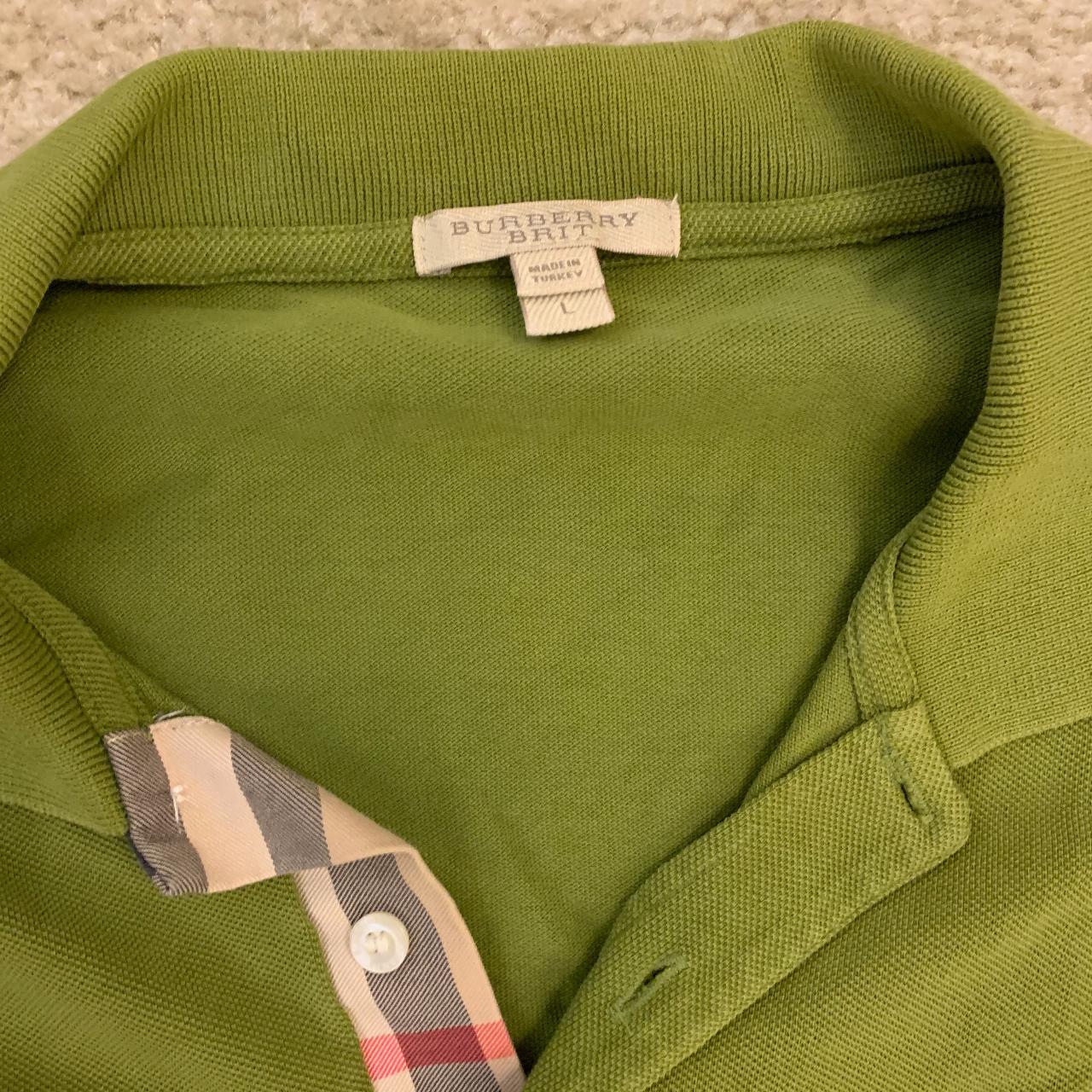 Burberry Brit Men's Green Polo-shirts | Depop