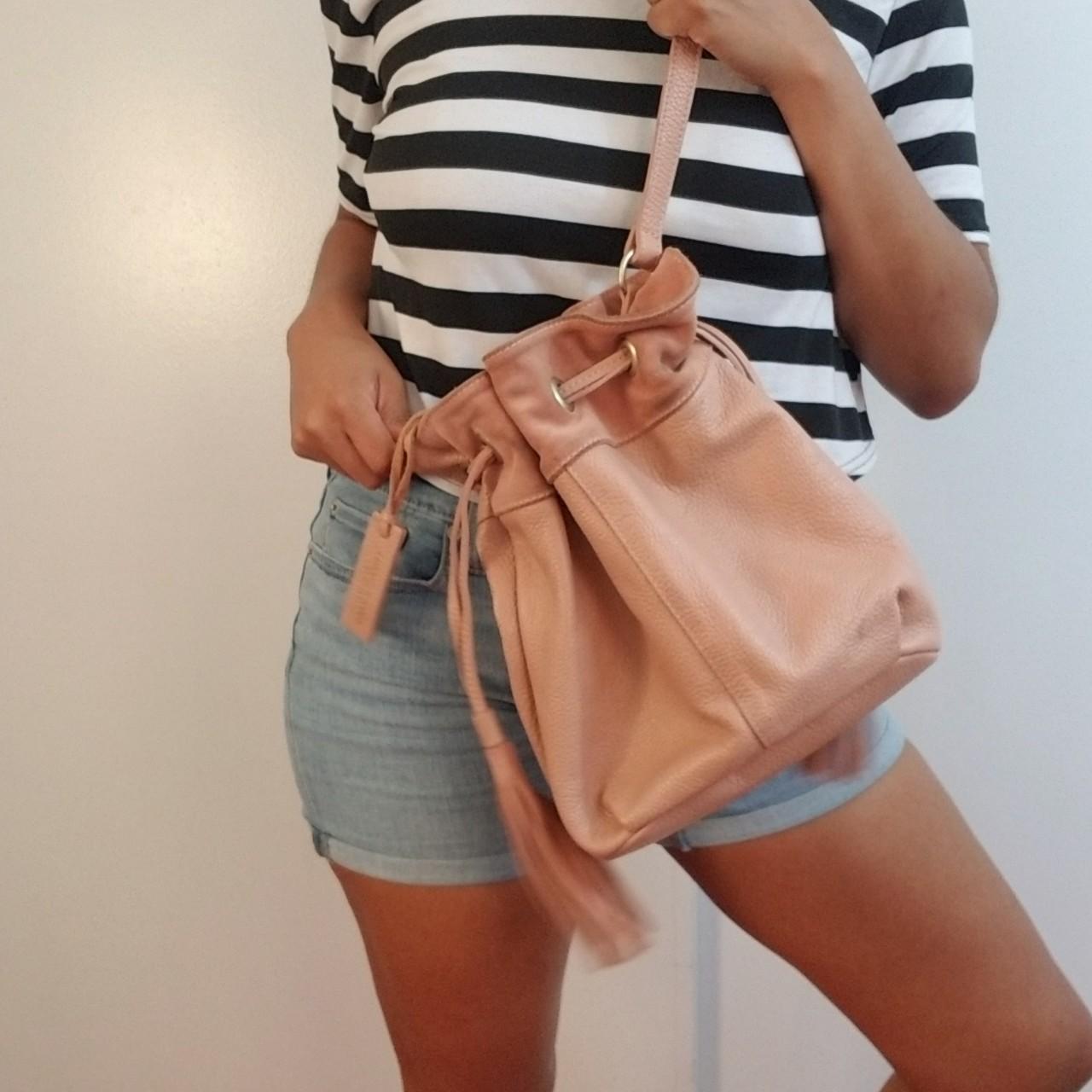 American eagle outfitters cheap drawstring leather bucket bag