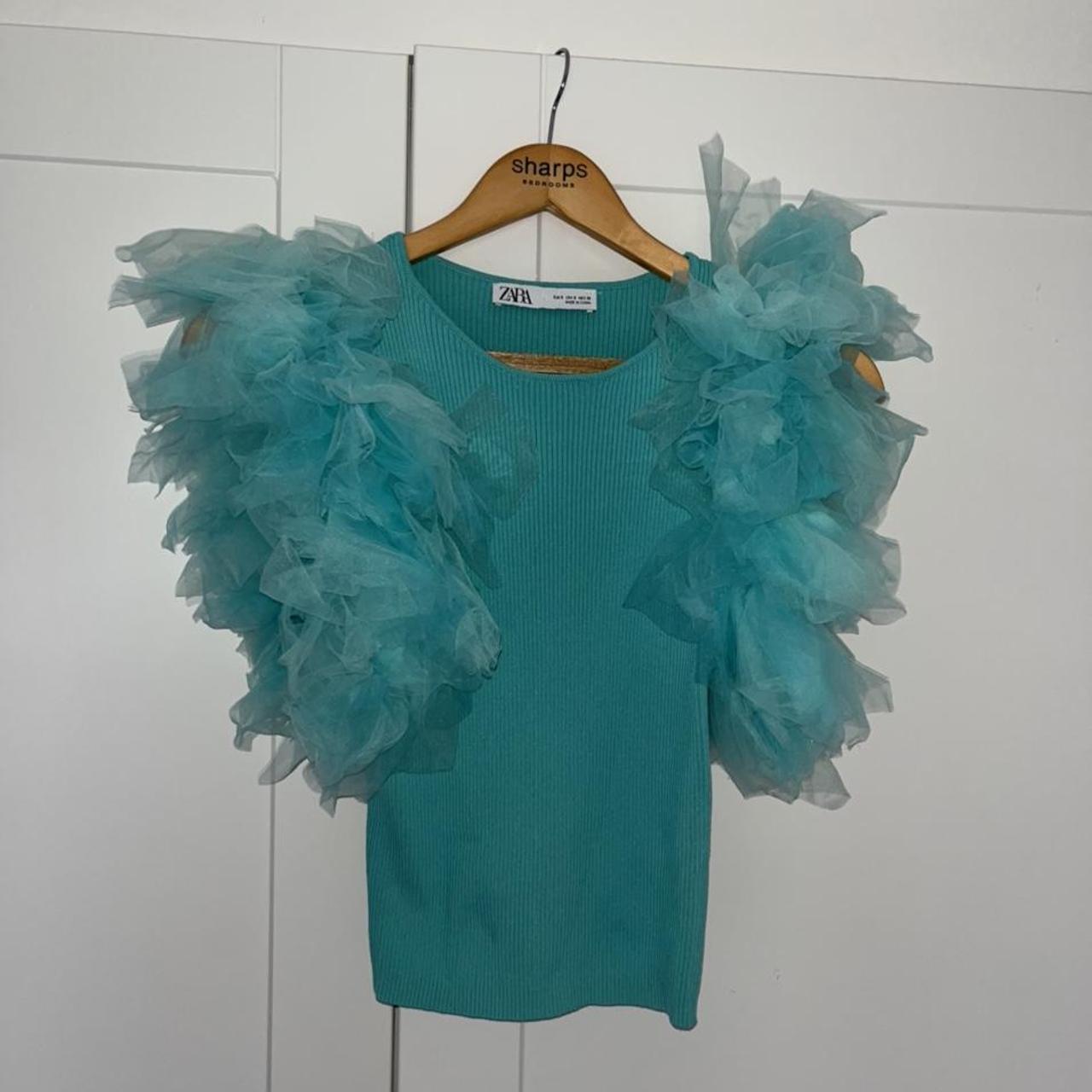 Zara puff sleeve top Depop