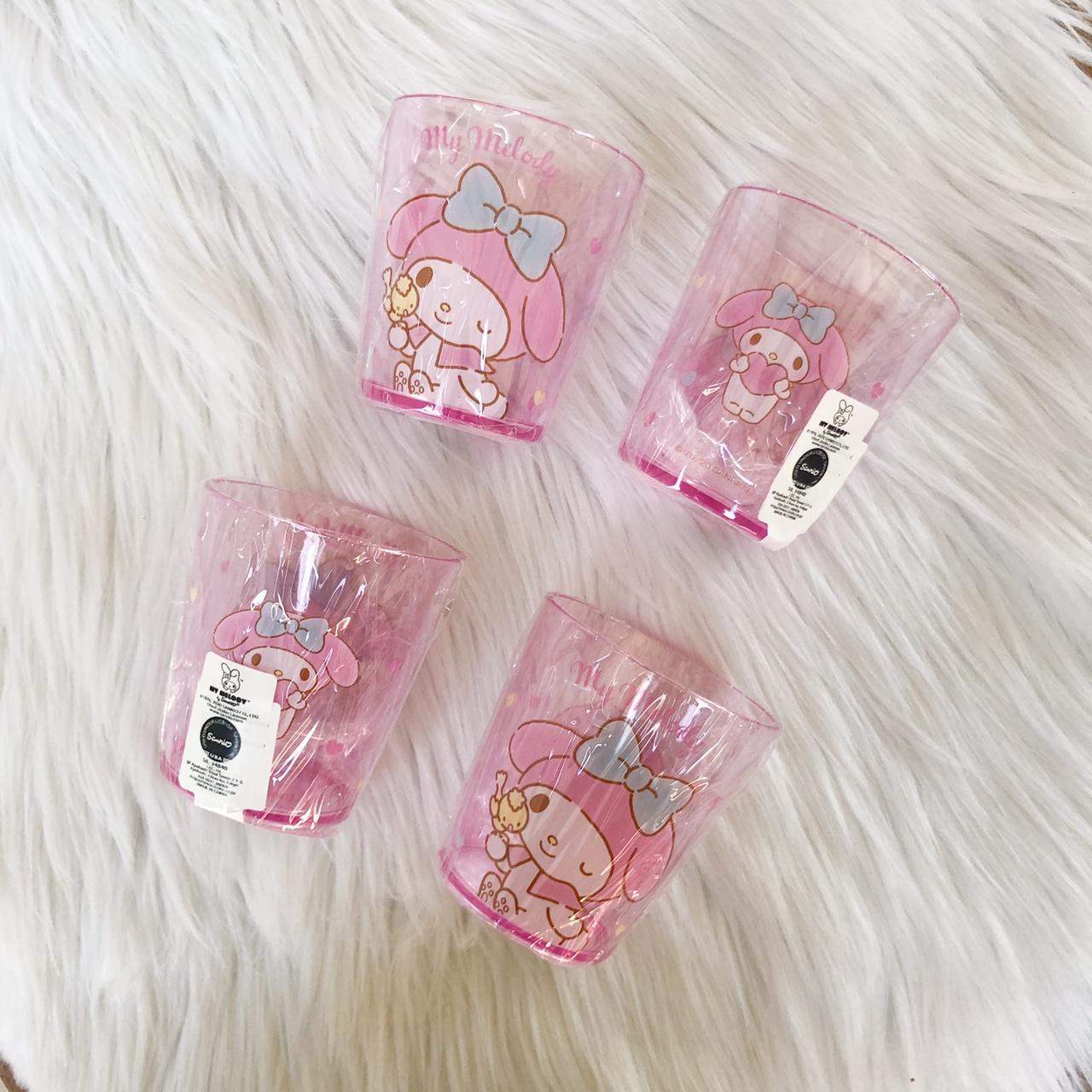 My Melody Sanrio baby purple pink clear small cups ,... - Depop