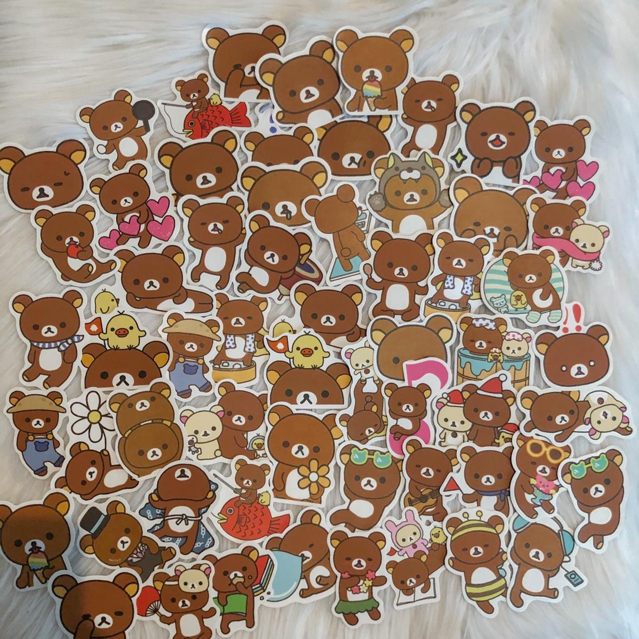 Rilakkuma stickers 🧸 80 pieces, 8 stickers per - Depop