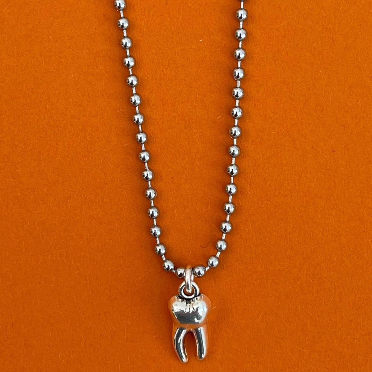 tooth-pendant-ball-charm-chain-necklace-chain-depop