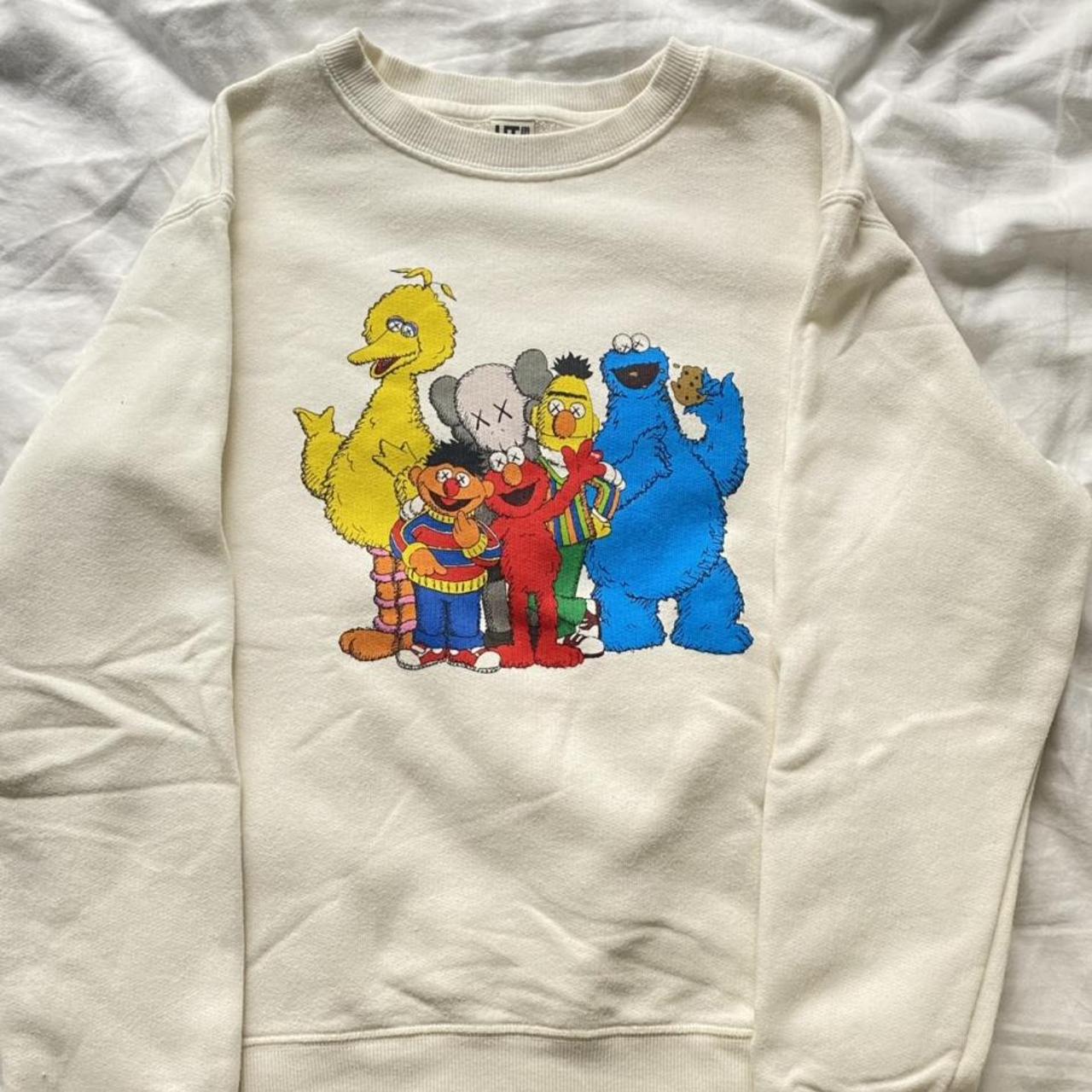 KAWS x UNIQLO SESAME STREET COLLAB WHITE... - Depop