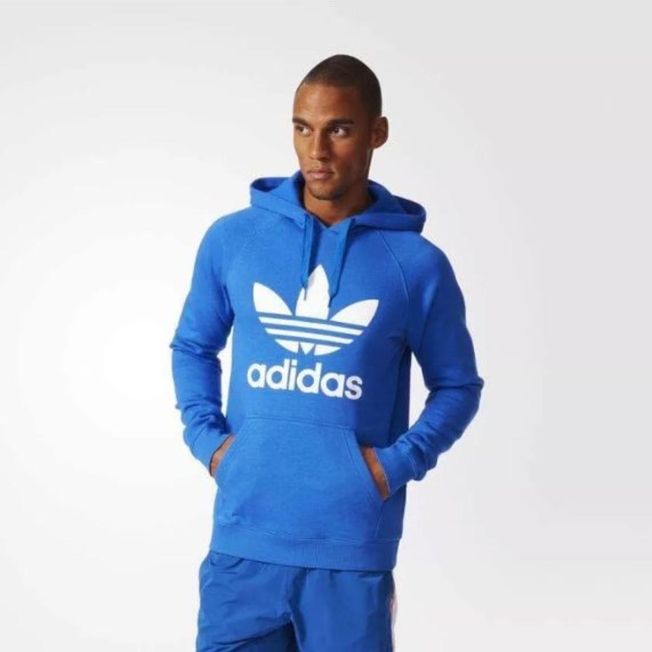 Adidas Originals Men's Blue Hoodie | Depop