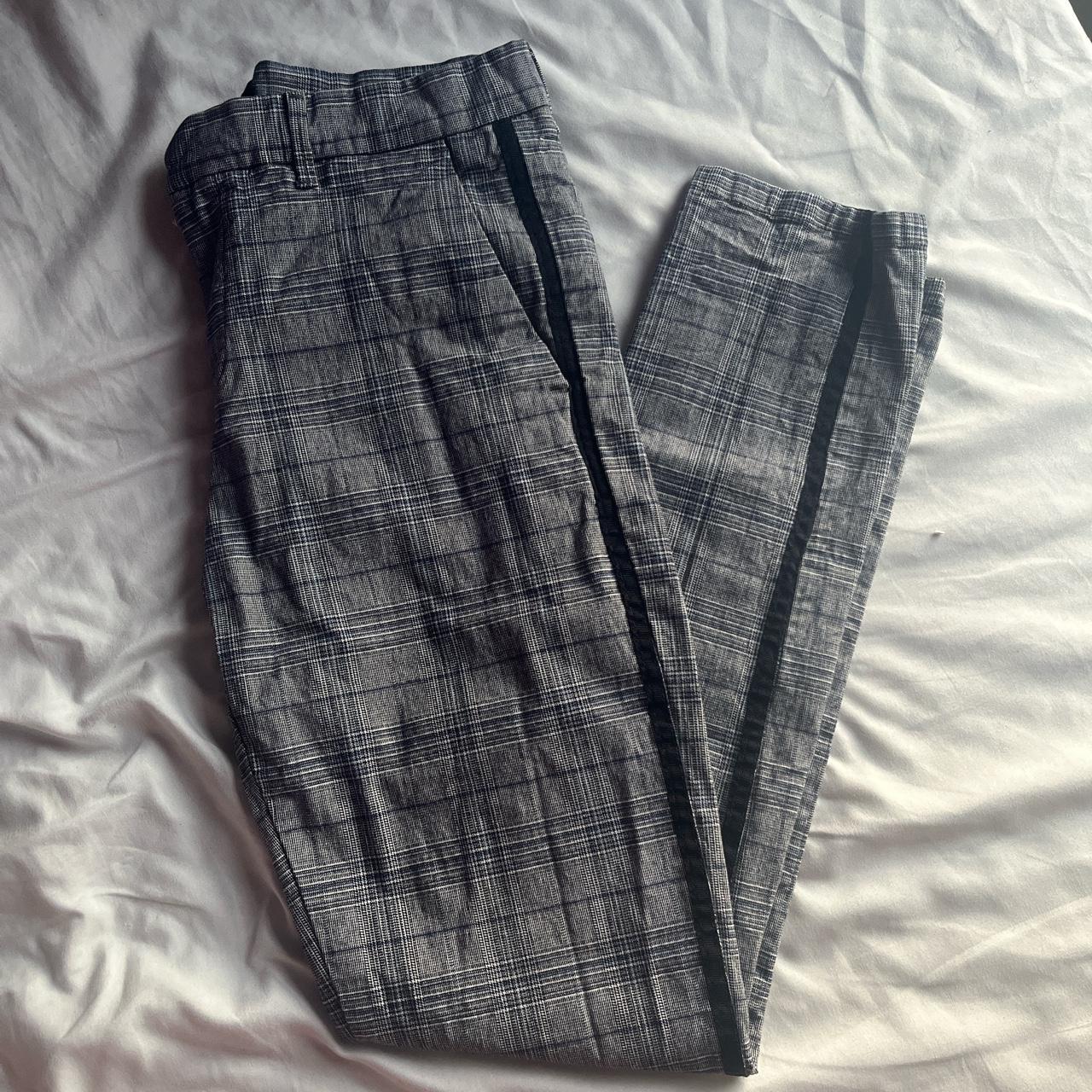 River Island Men's Grey and Navy Trousers