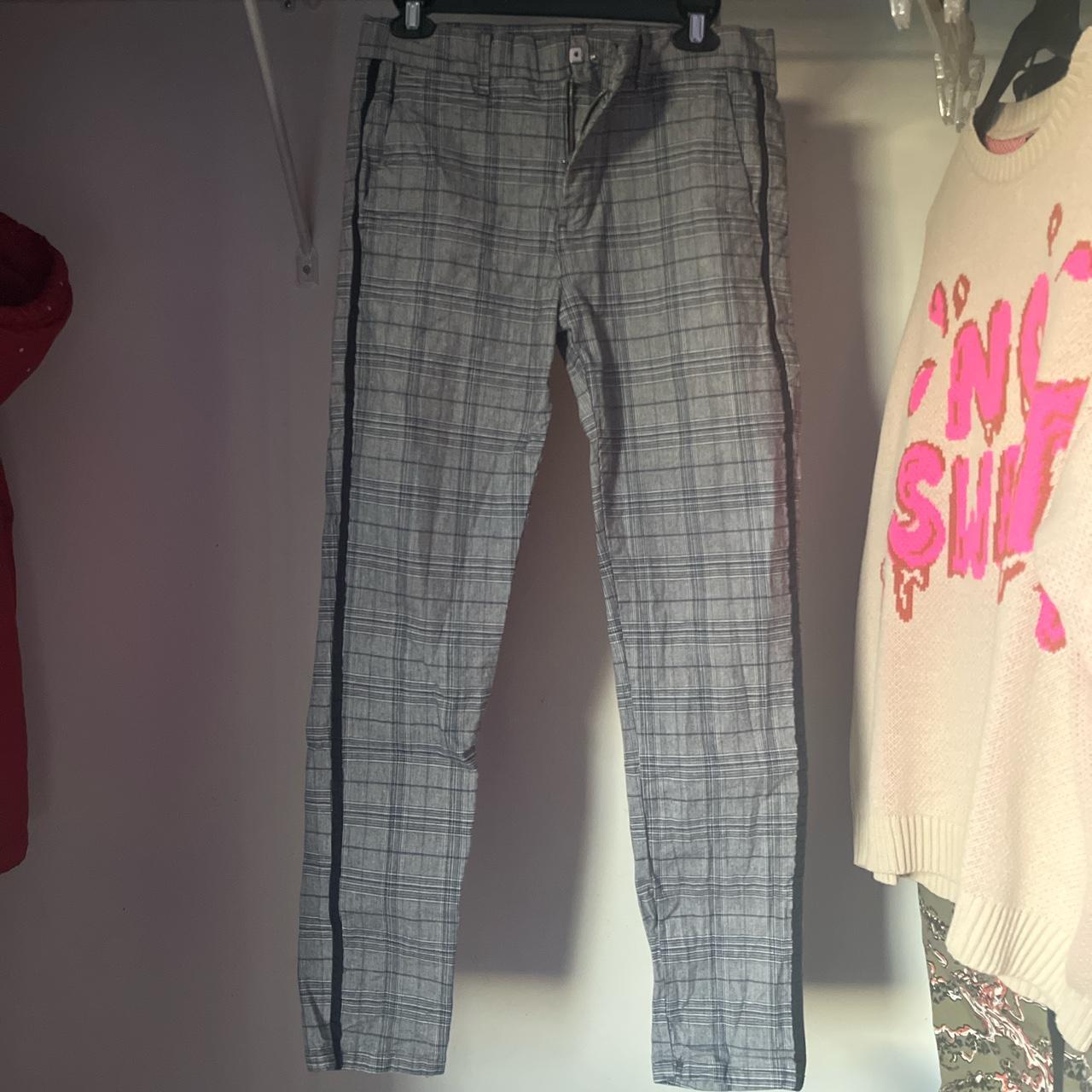 River Island Men's Grey and Navy Trousers (2)
