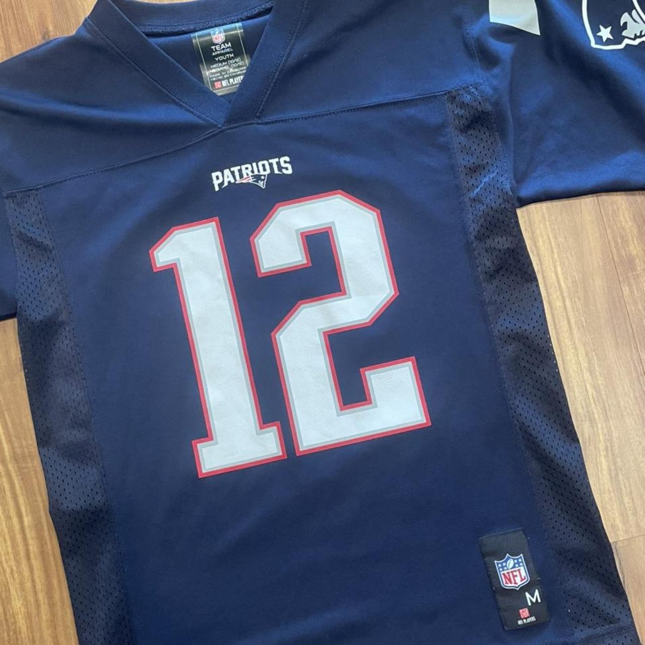 Vintage Patriots American Football Jersey - Tom - Depop