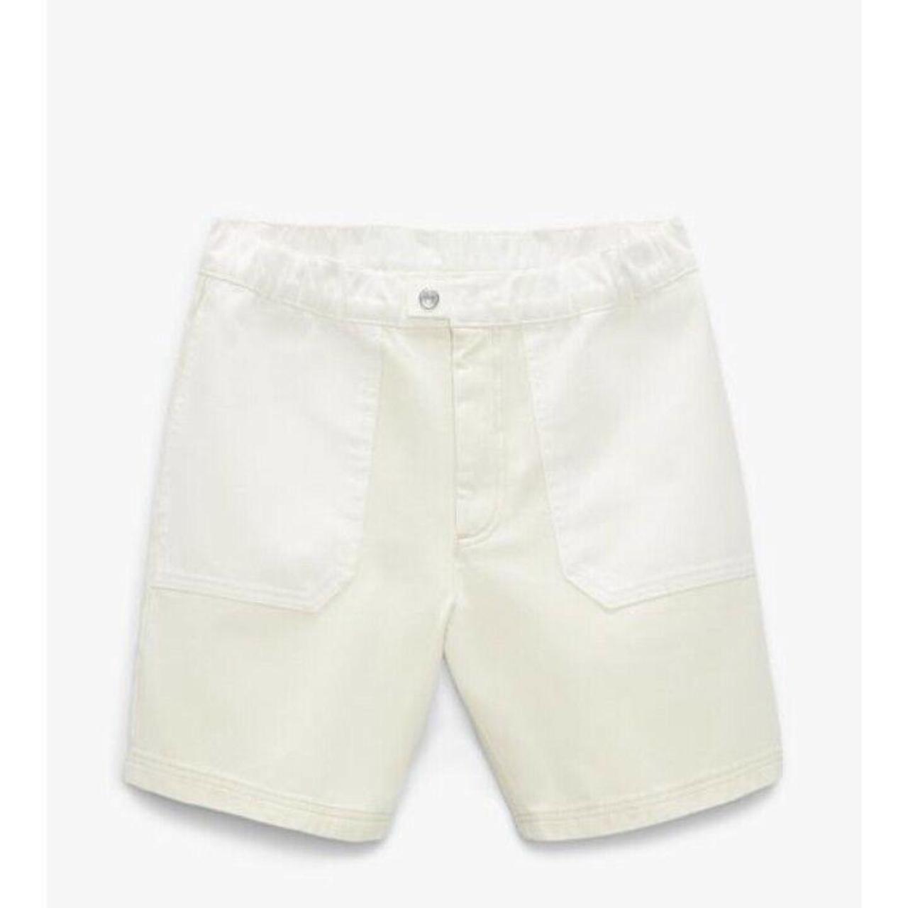 Zara Women's White Shorts | Depop