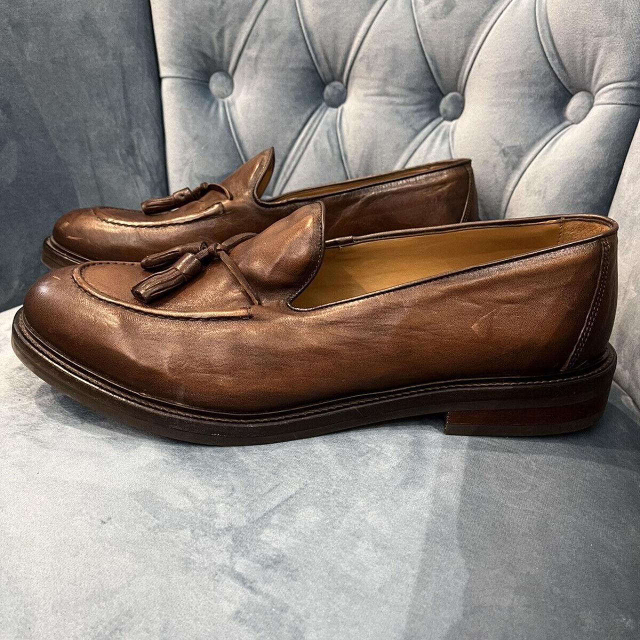 Zara Mens Leather shoes Loafer In Brown Size 45.... Depop