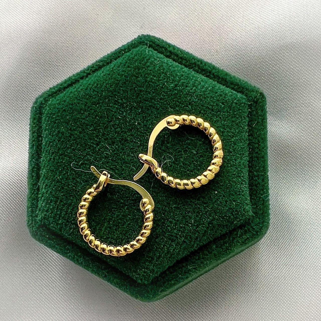 Huggie Hoop Earrings Gold Plated 18K, Chunky Gold... Depop