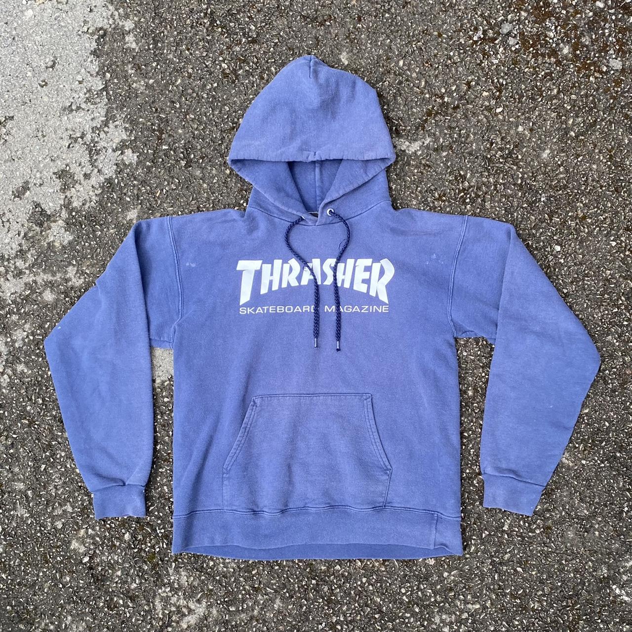 Light blue thrasher outlet hoodie