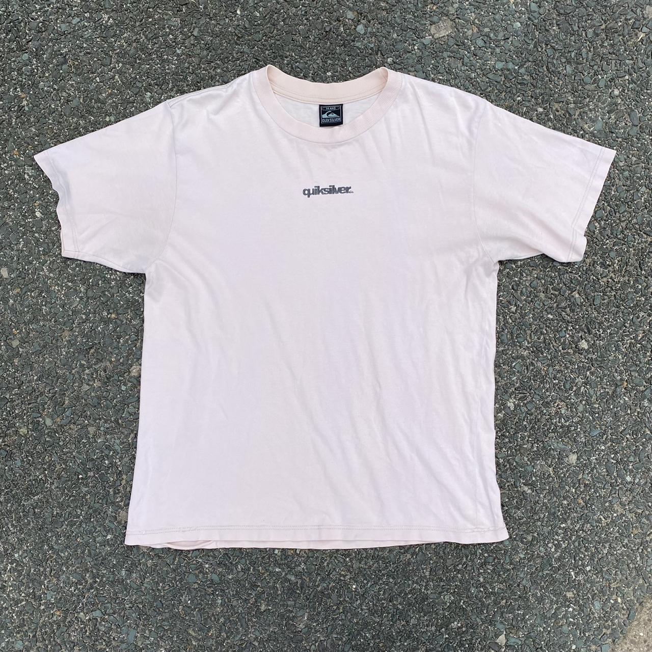 Quiksilver Men's Pink and Cream T-shirt