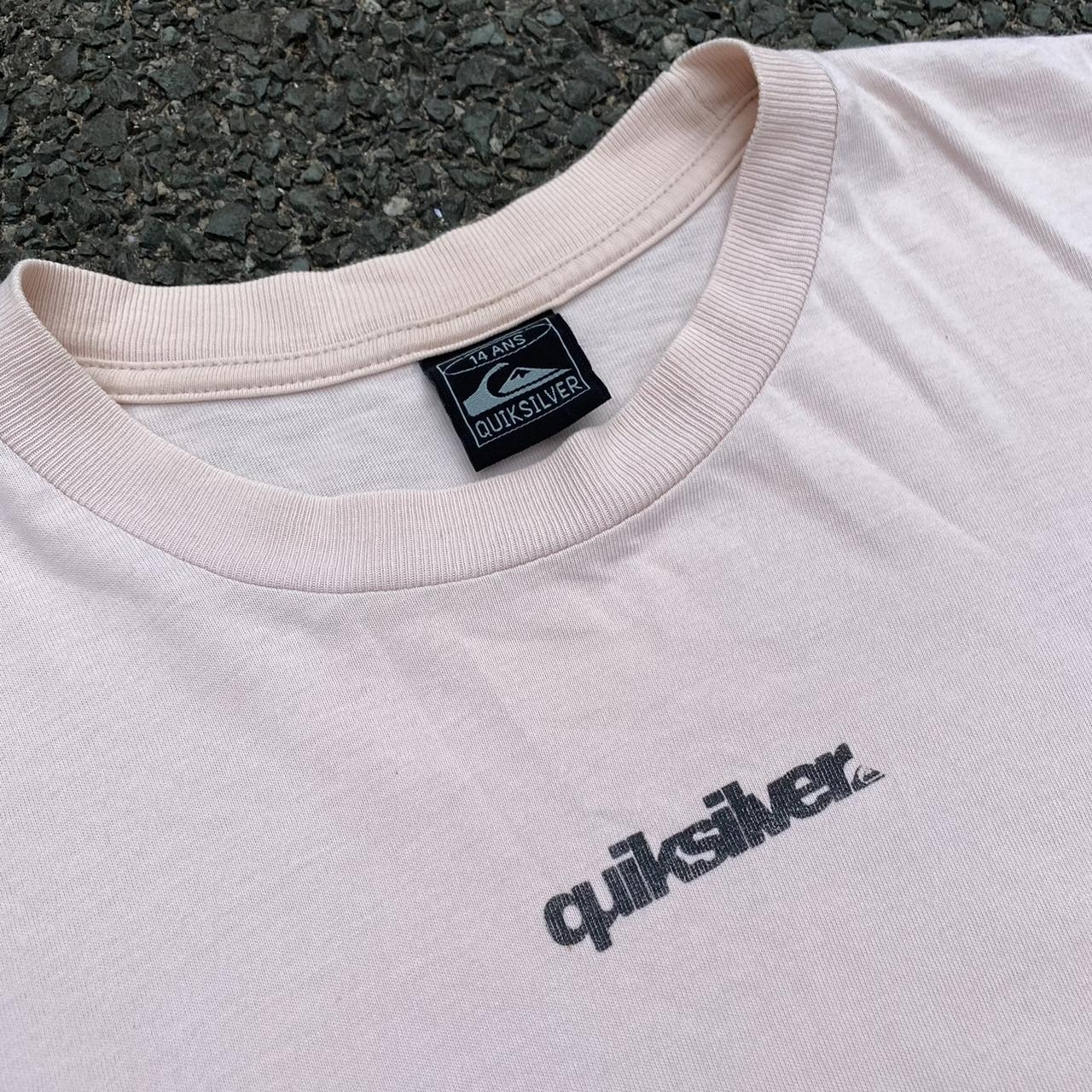 Quiksilver Men's Pink and Cream T-shirt (2)