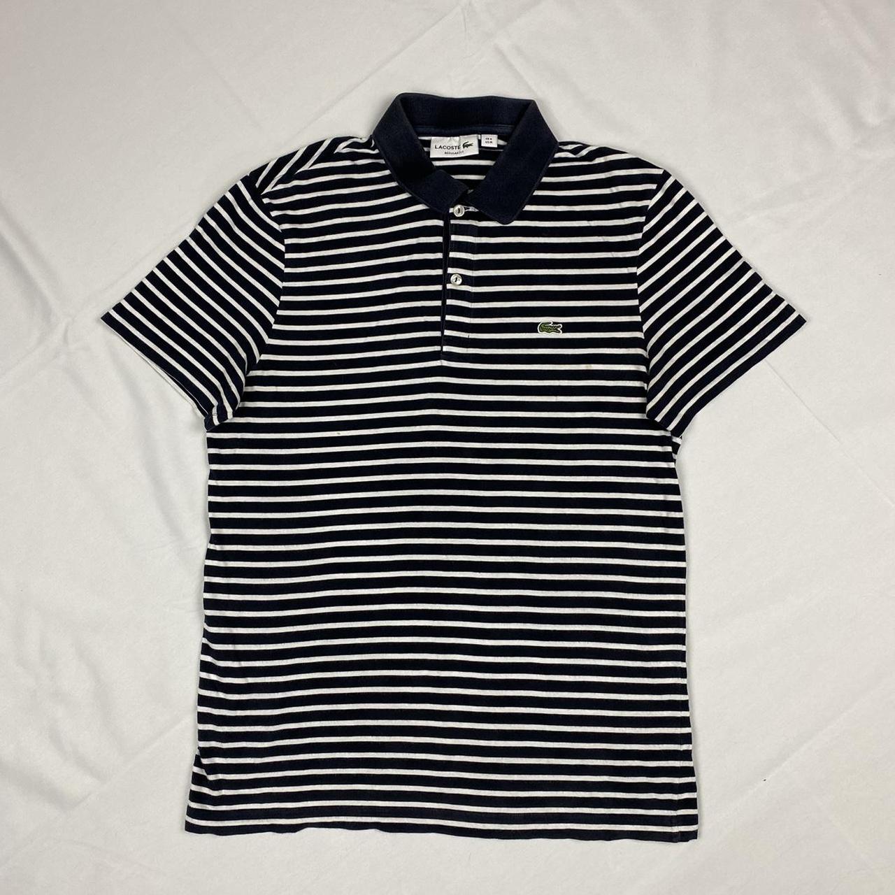 🔺 - Lacoste vintage polo shirt stripe Chest logo,... - Depop