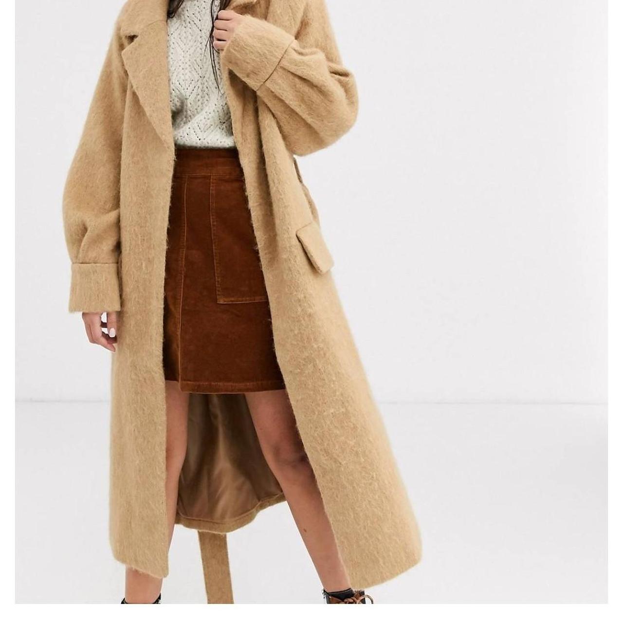 Asos design brushed belted coat in Worn Depop