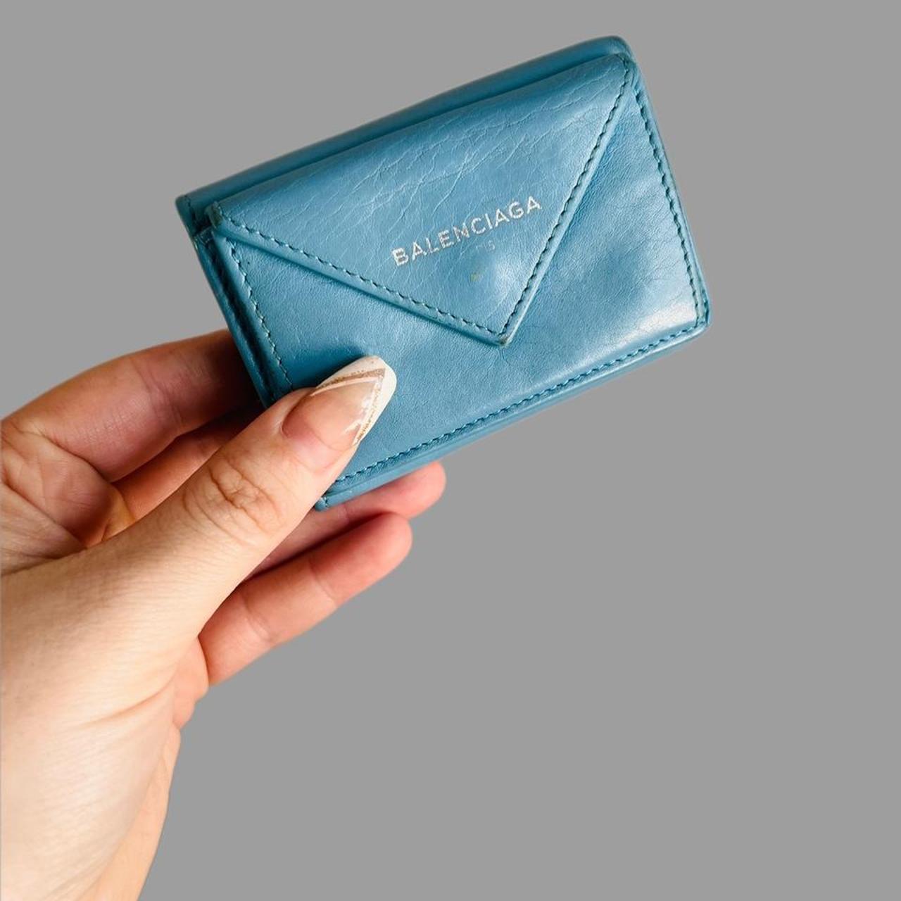 balenciaga blue wallet