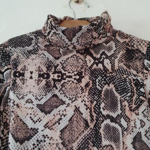 Snakeskin clearance turtleneck top