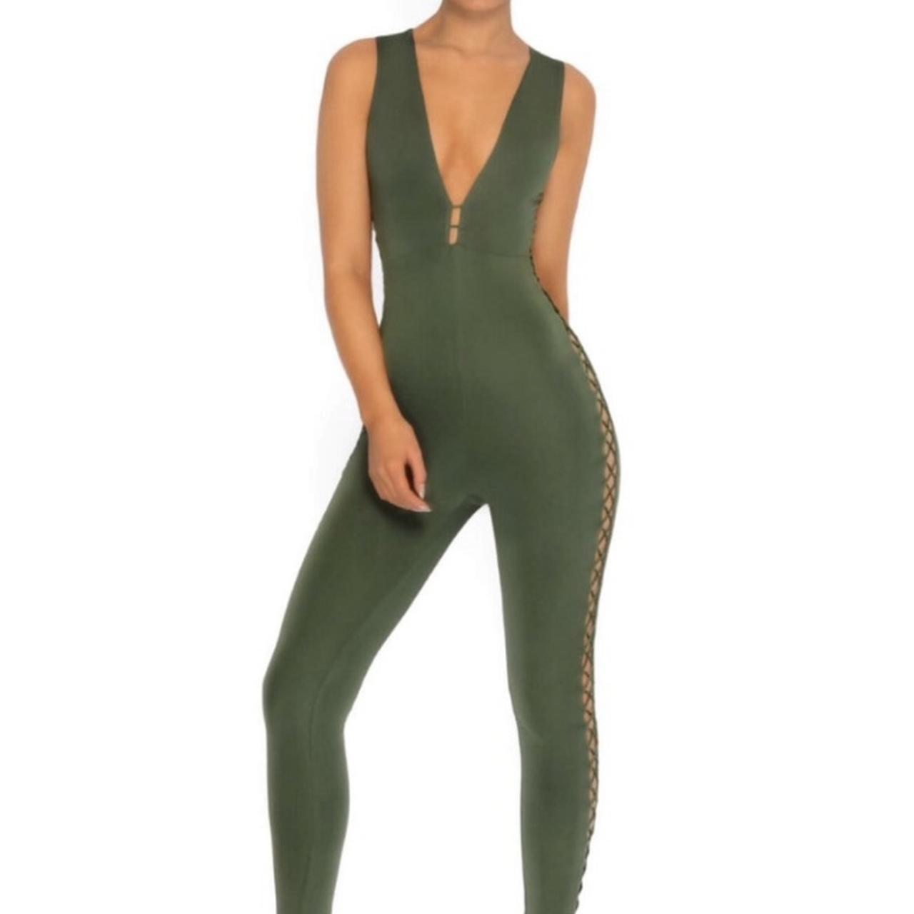 Oh polly best sale khaki jumpsuit