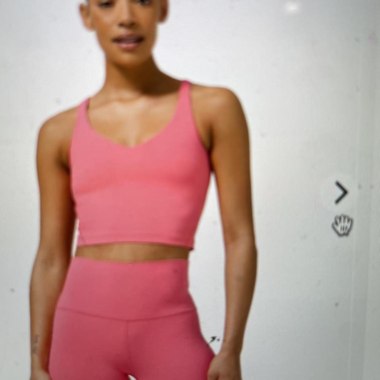 Super cute rare Lululemon guava pink aligntank size... Depop