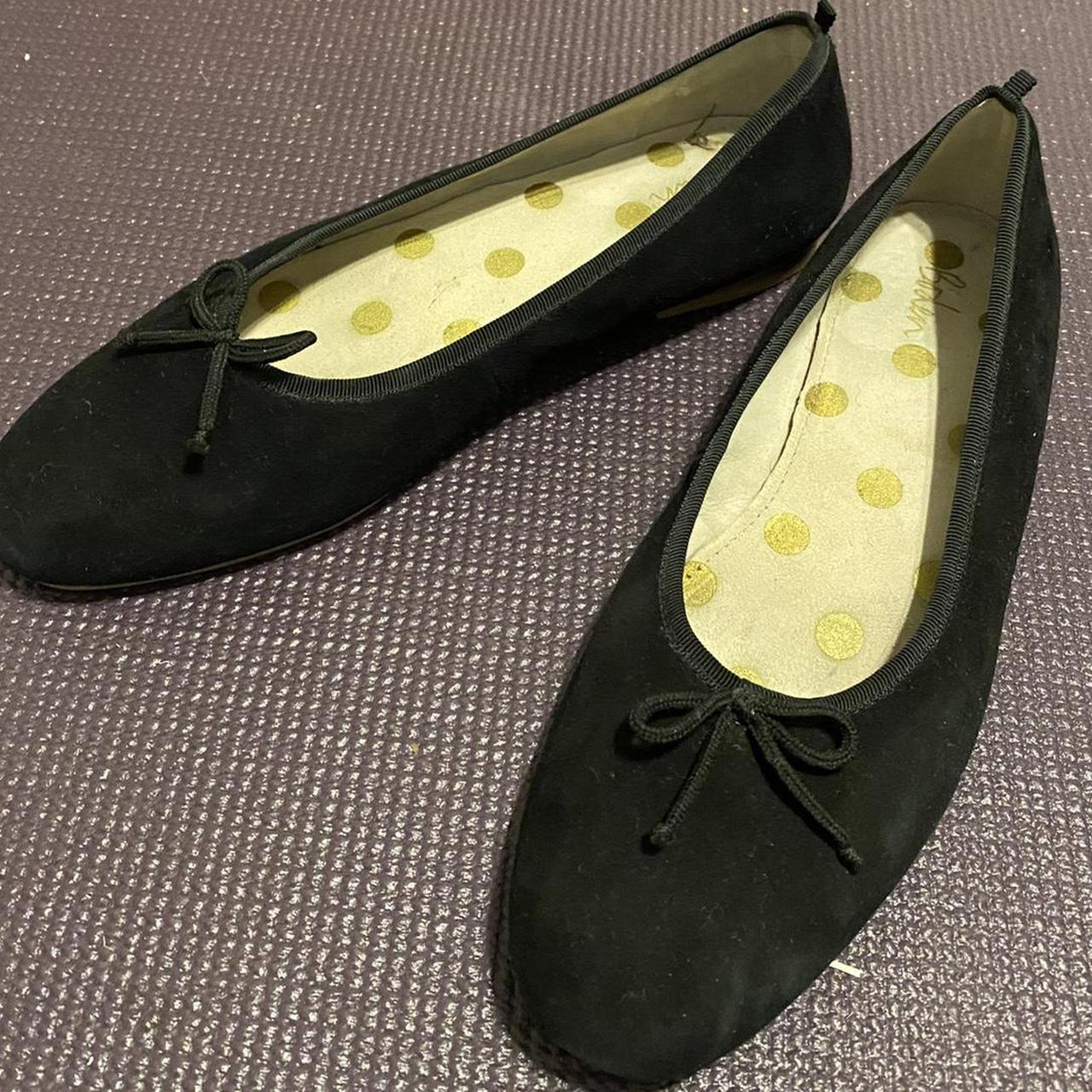 Elegant Black Suede Ballet Flats From Boden Super Depop