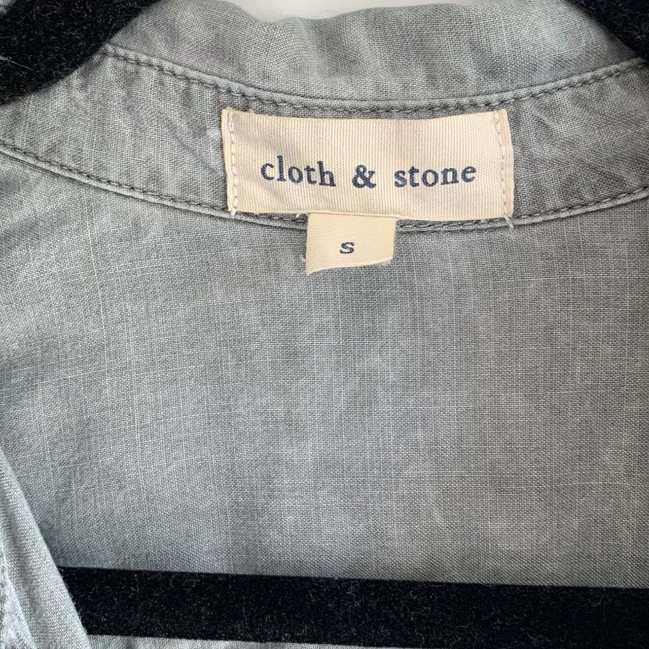 Cloth & Stone Womens Top Size S Gray Tencel Button... - Depop