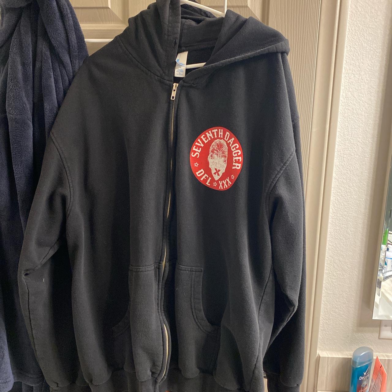 Seventh dagger straight edge hoodie zip up - Depop