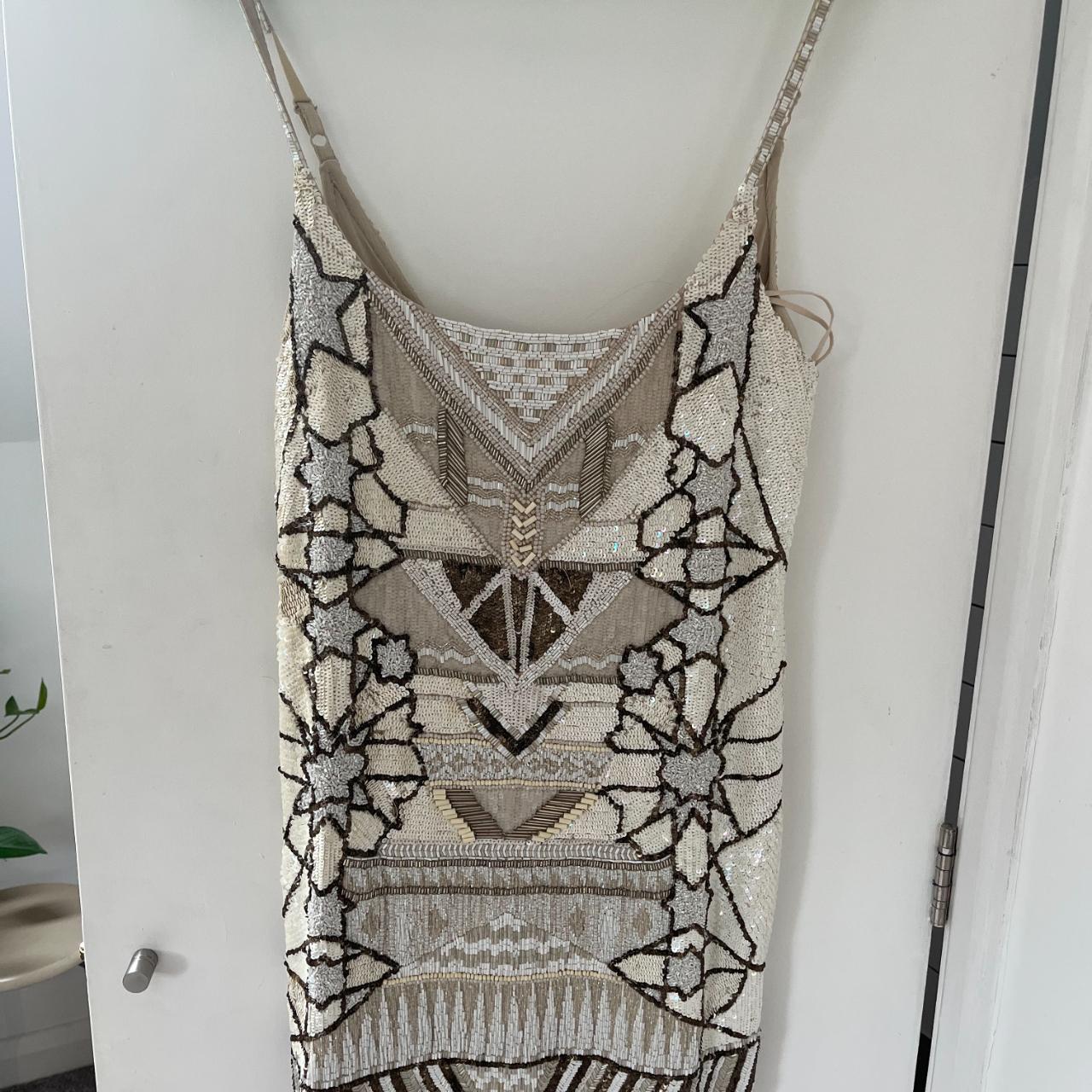 The iconic All Saints Aztec dress, in cream and... - Depop