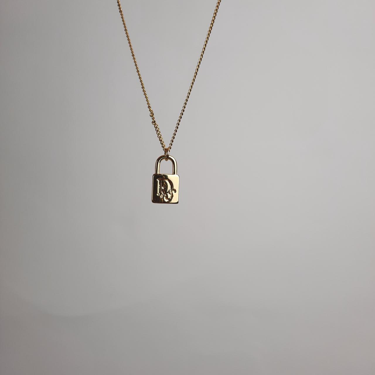 Christian Dior Padlock Necklace Excellent... Depop