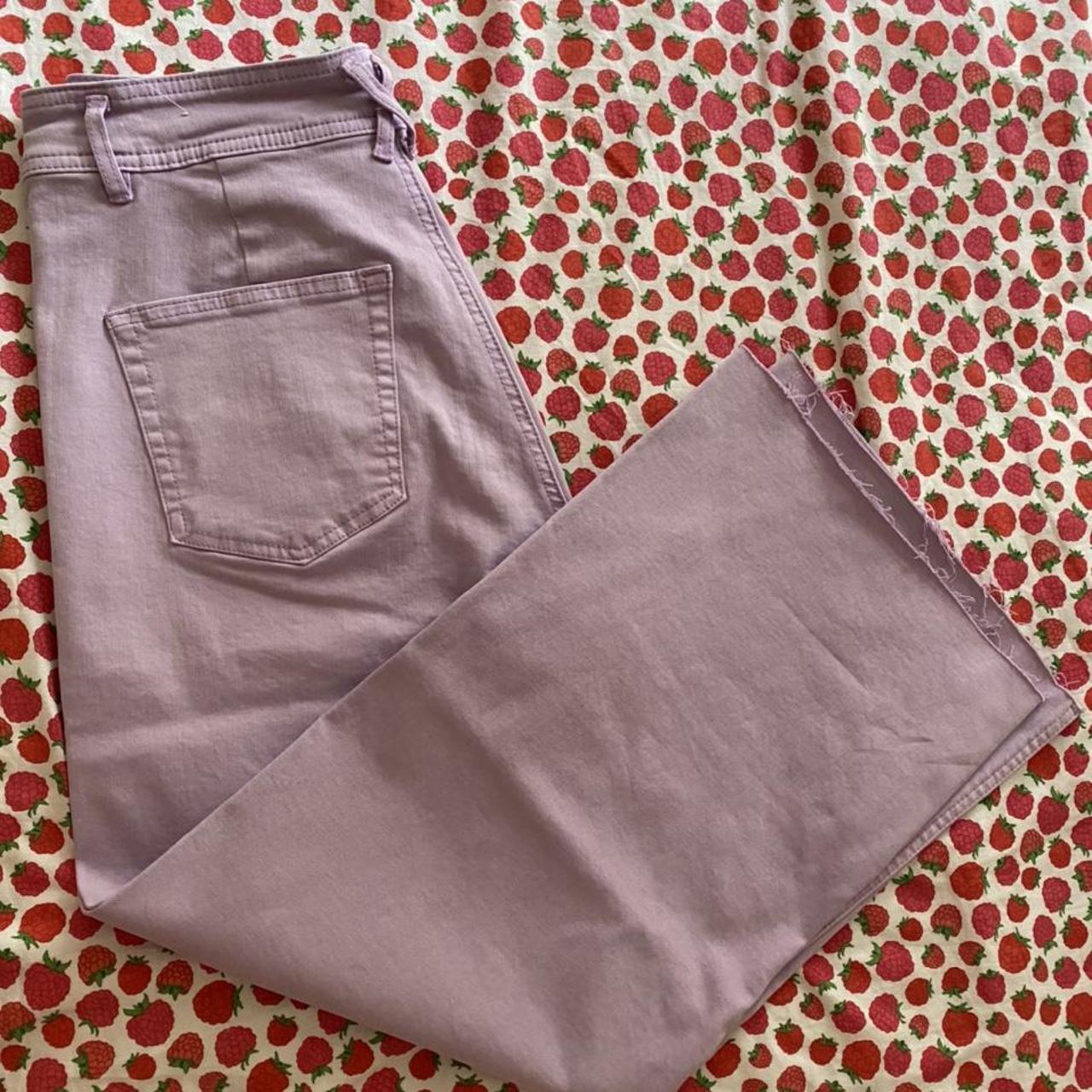 Lilac Culottes from Stradvarius in a UK size 14,... - Depop