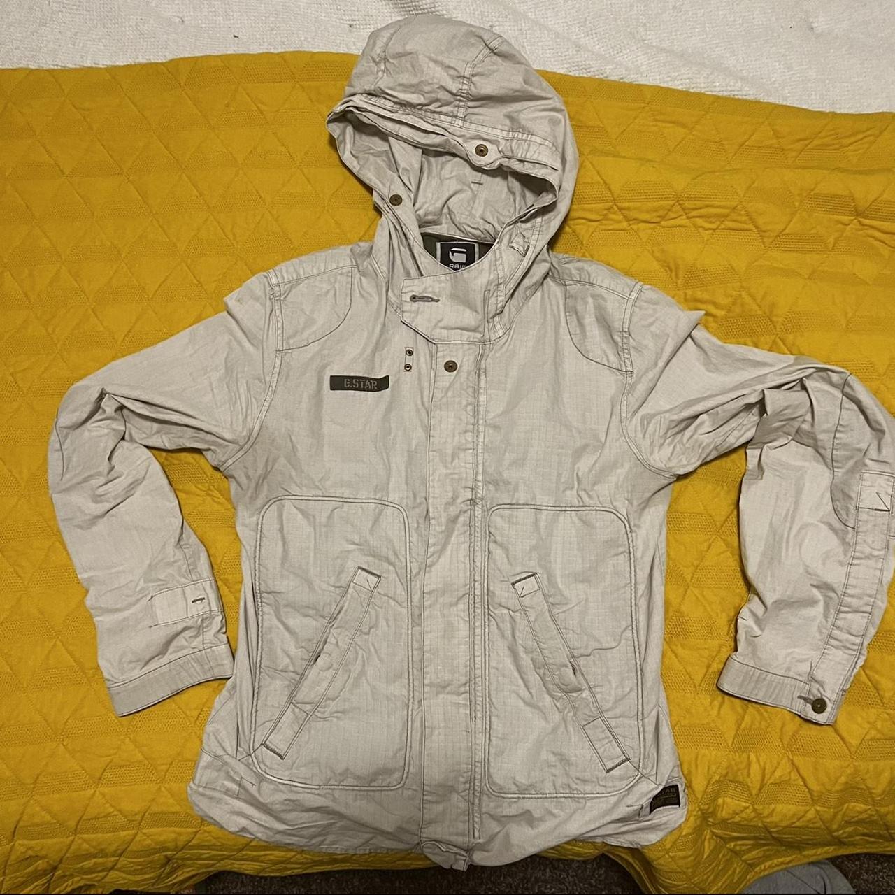 GStar Men's Cream Jacket Depop