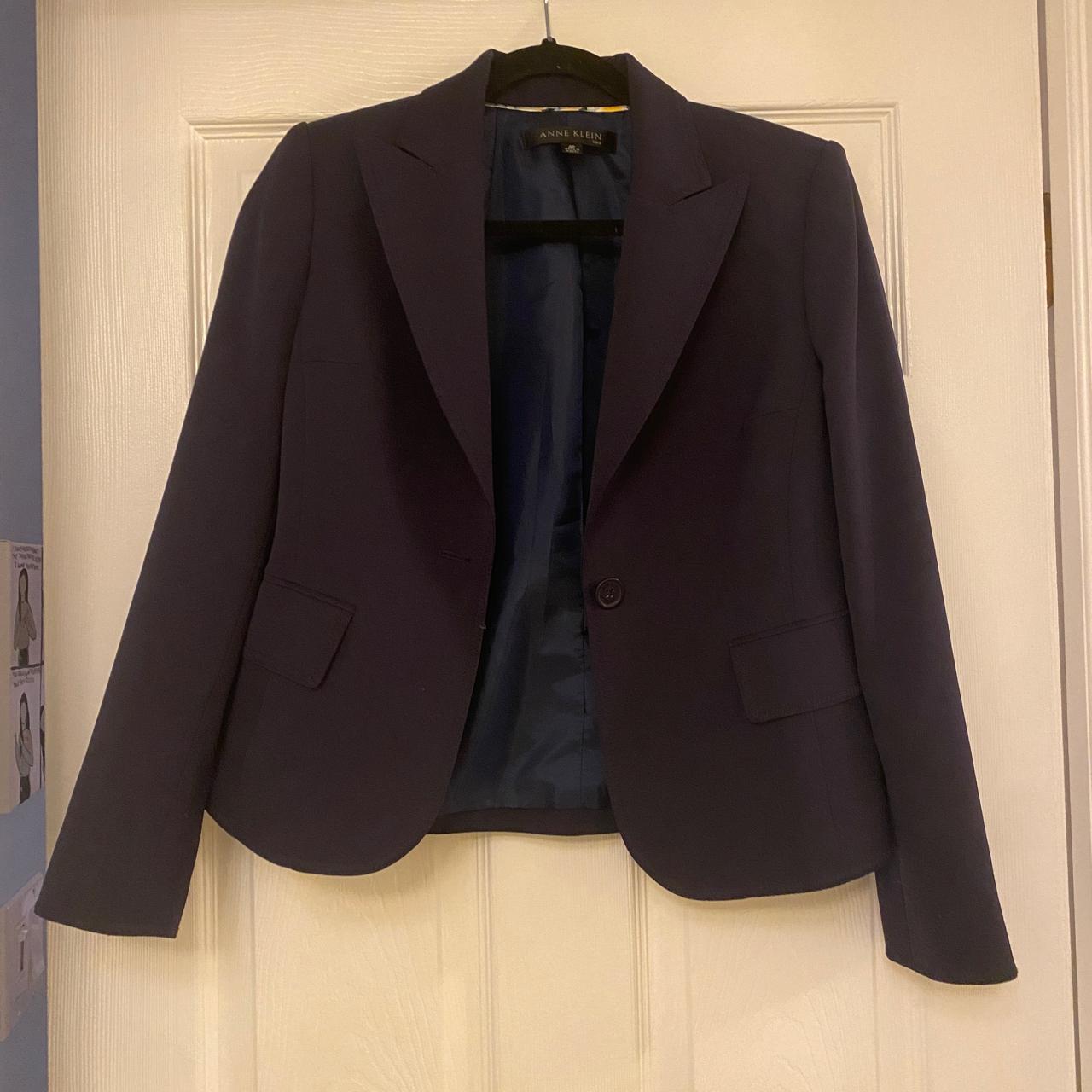 Anne Klein Women's Navy Suit | Depop