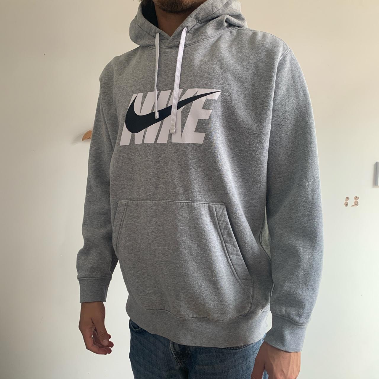 mens nike hoodie gray