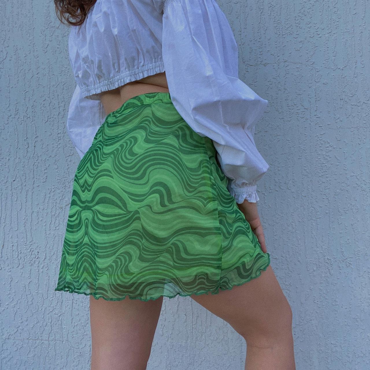SHEIN Women's Green Skirt Depop
