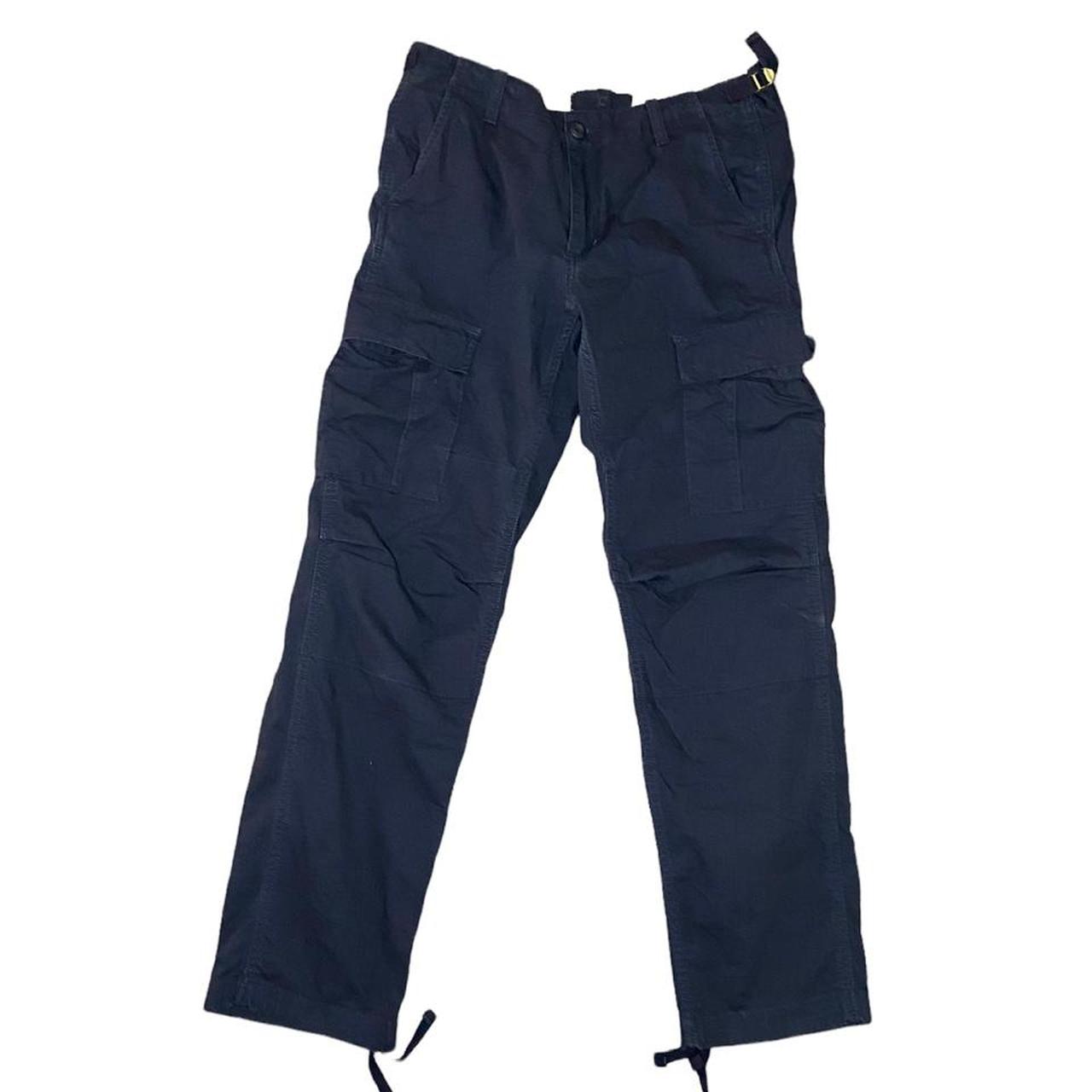 Carhartt cargo aviation pants - Navy blue with... - Depop