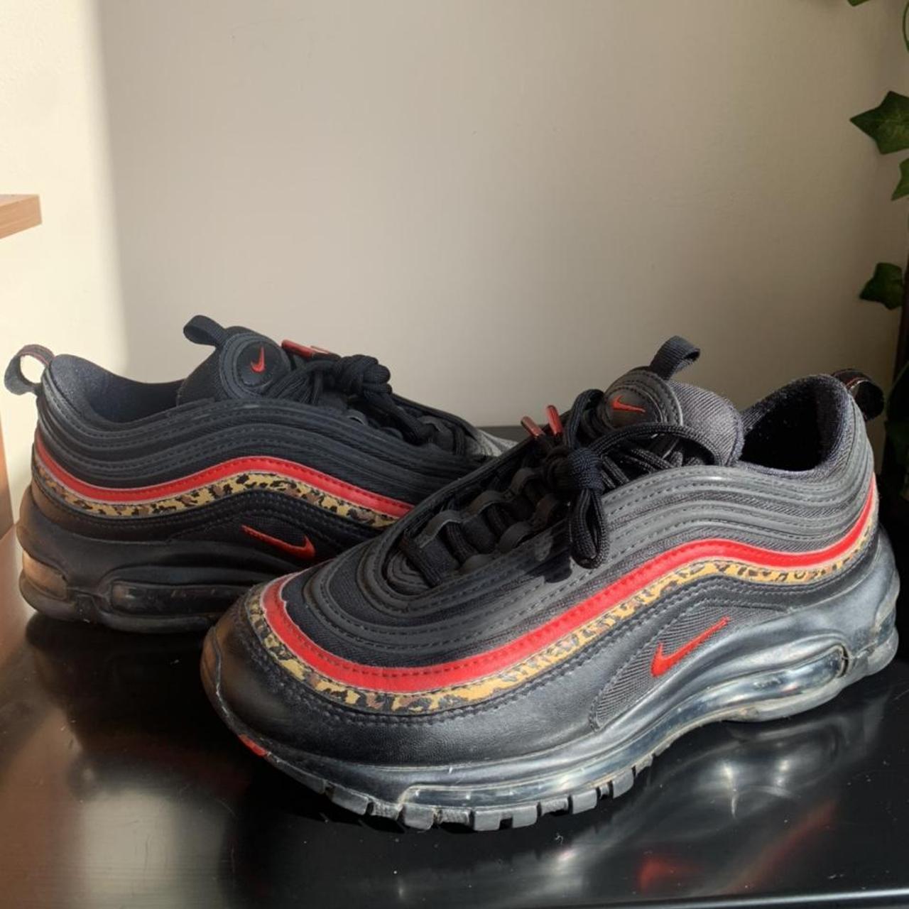 Limited addition Nike Air max 97 Red and leopard... - Depop