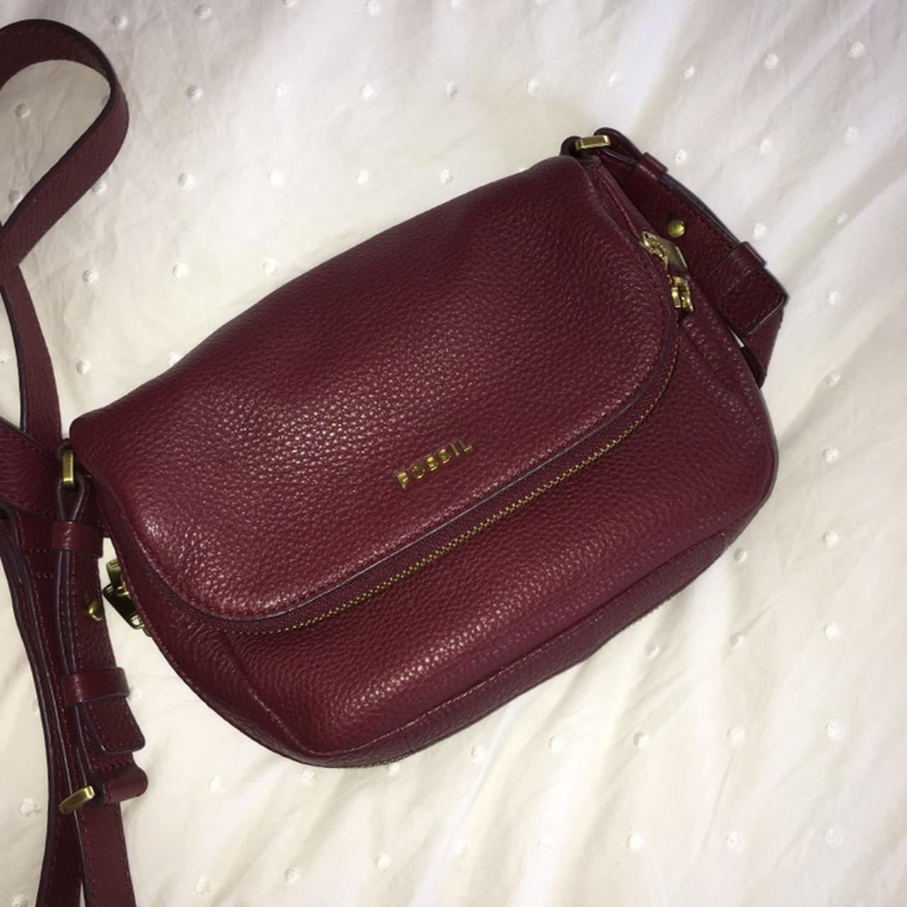 Fossil burgundy online bag