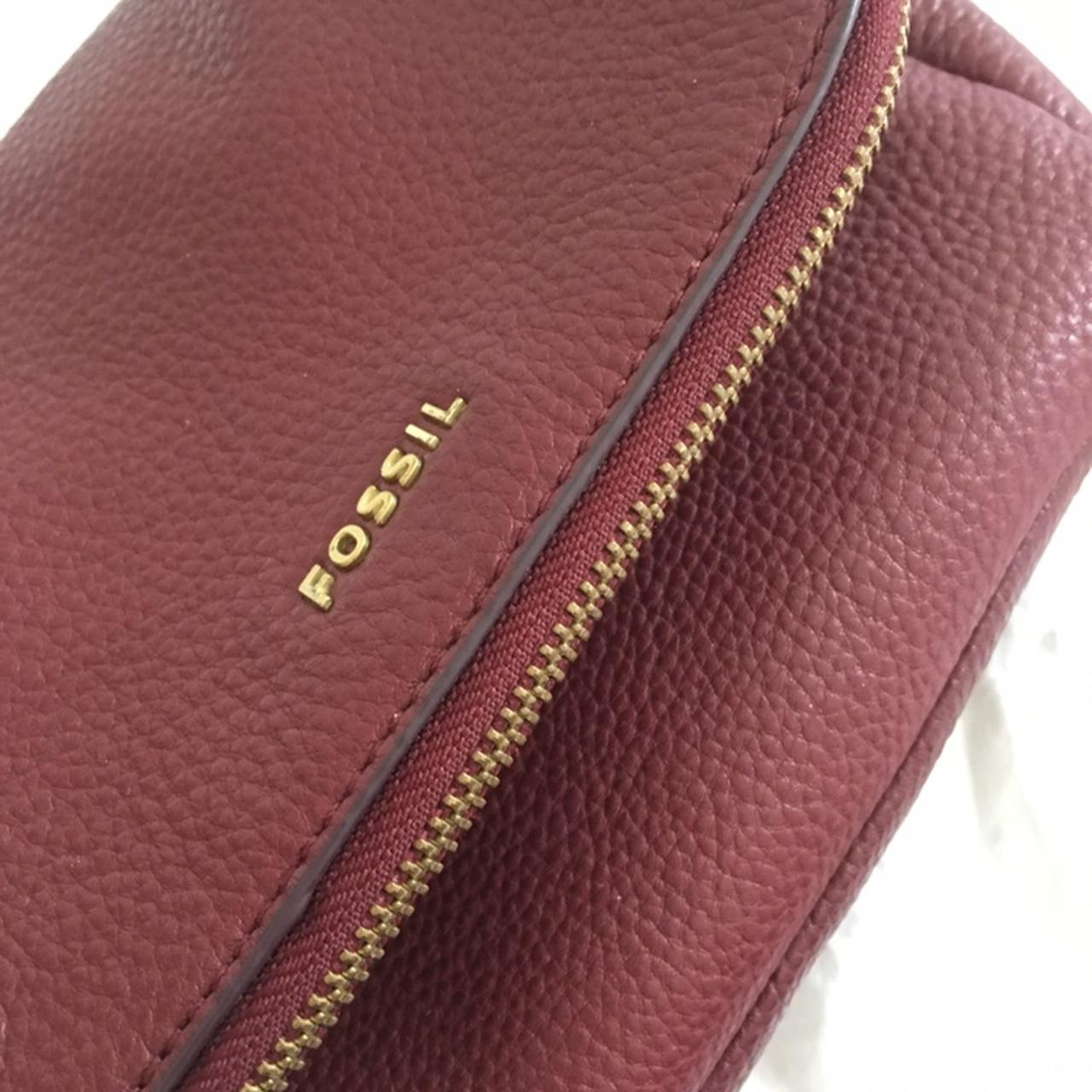 Fossil Burgundy CrossBody Bag Clutch Bag with Depop